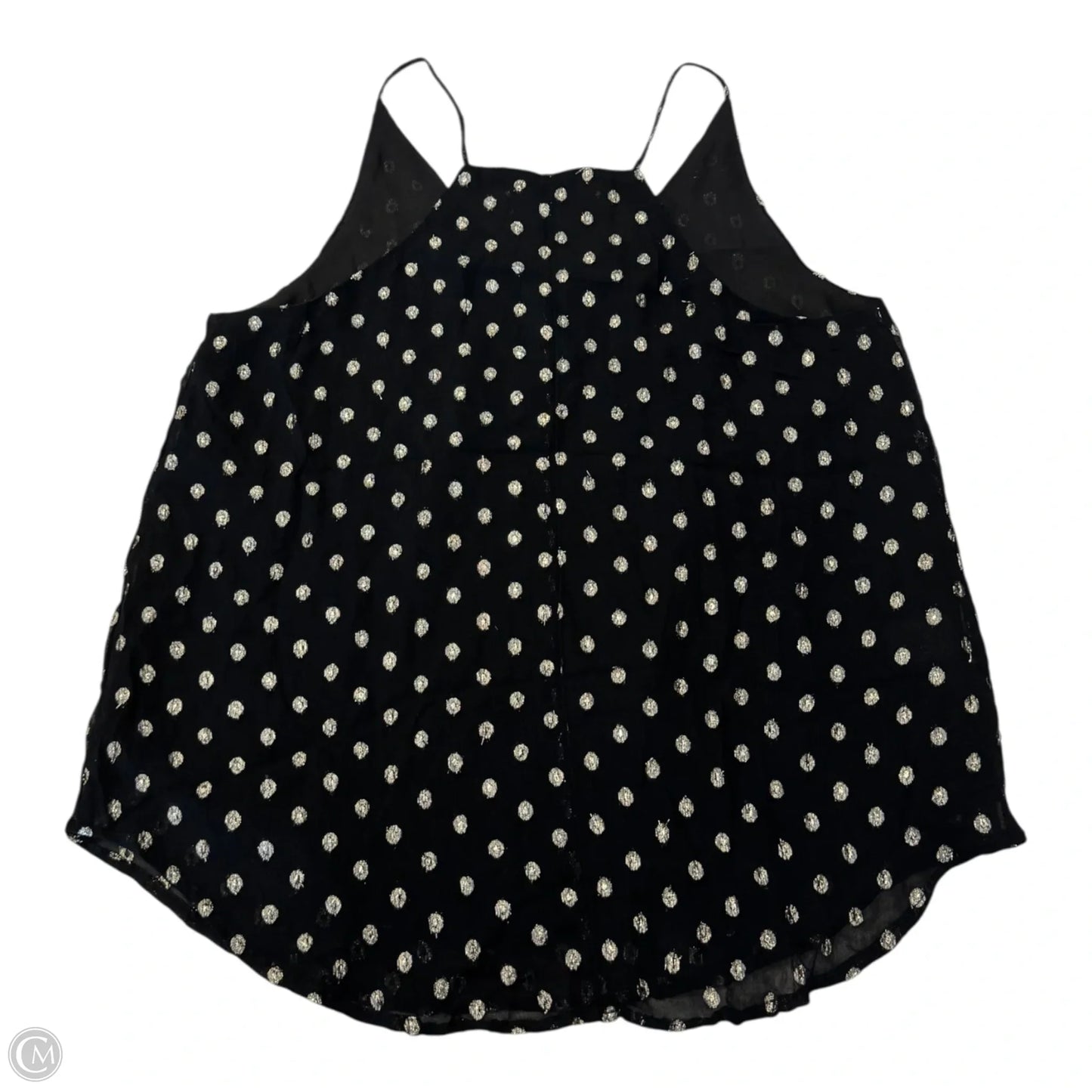 Top Sleeveless By Loft In Black & Gold, Size: Sp