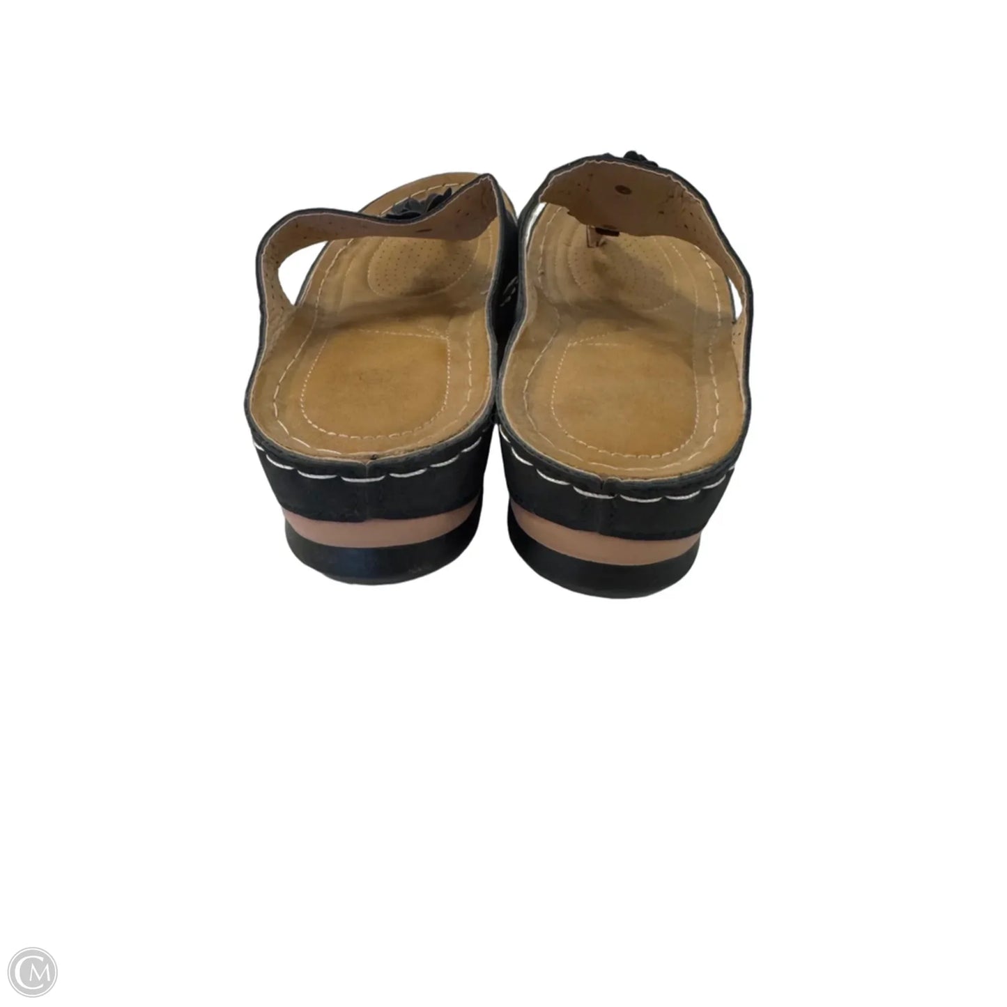 Sandals Flip Flops By Clothes Mentor In Black, Size: 8