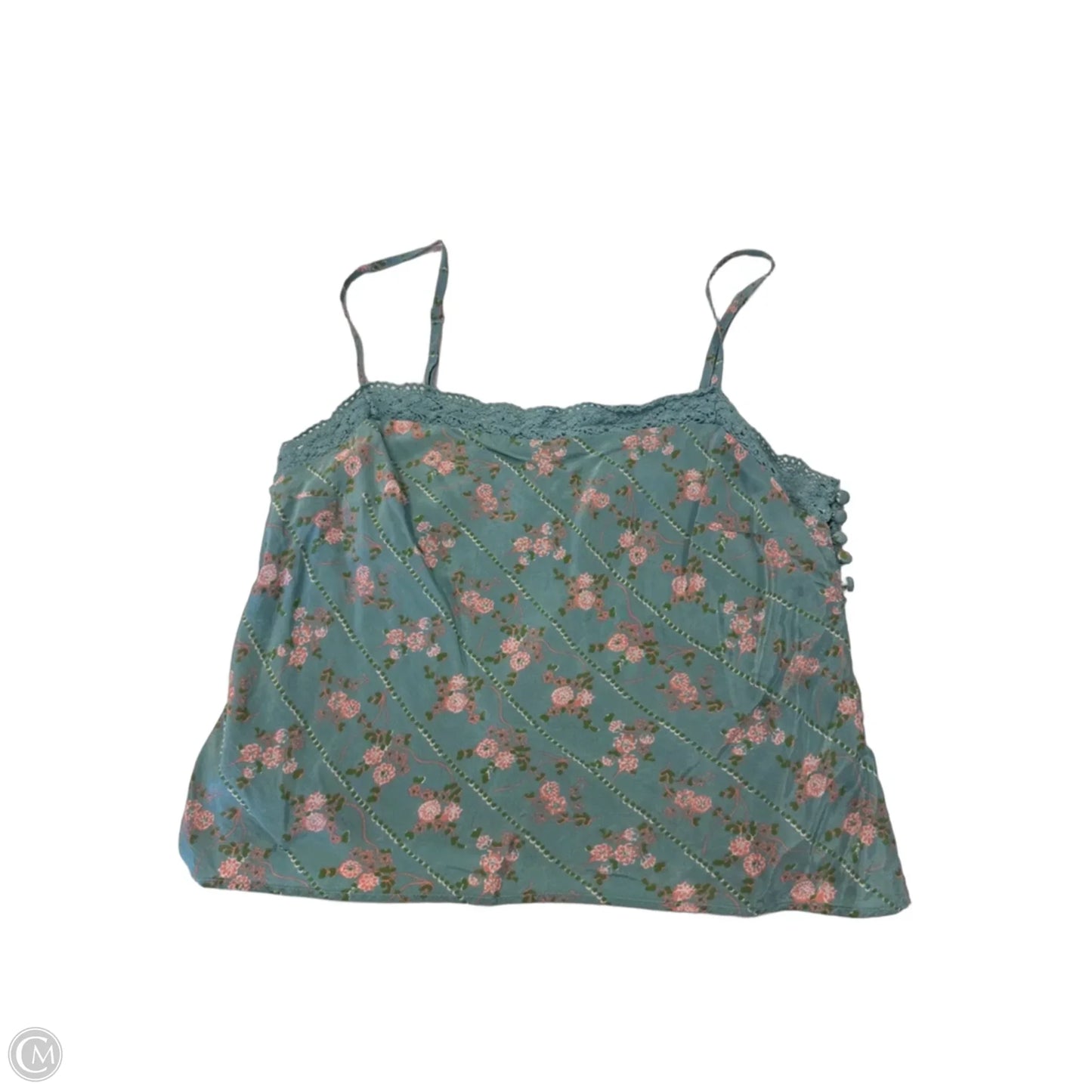 Top Sleeveless By Free People In Green & Pink, Size: Xs