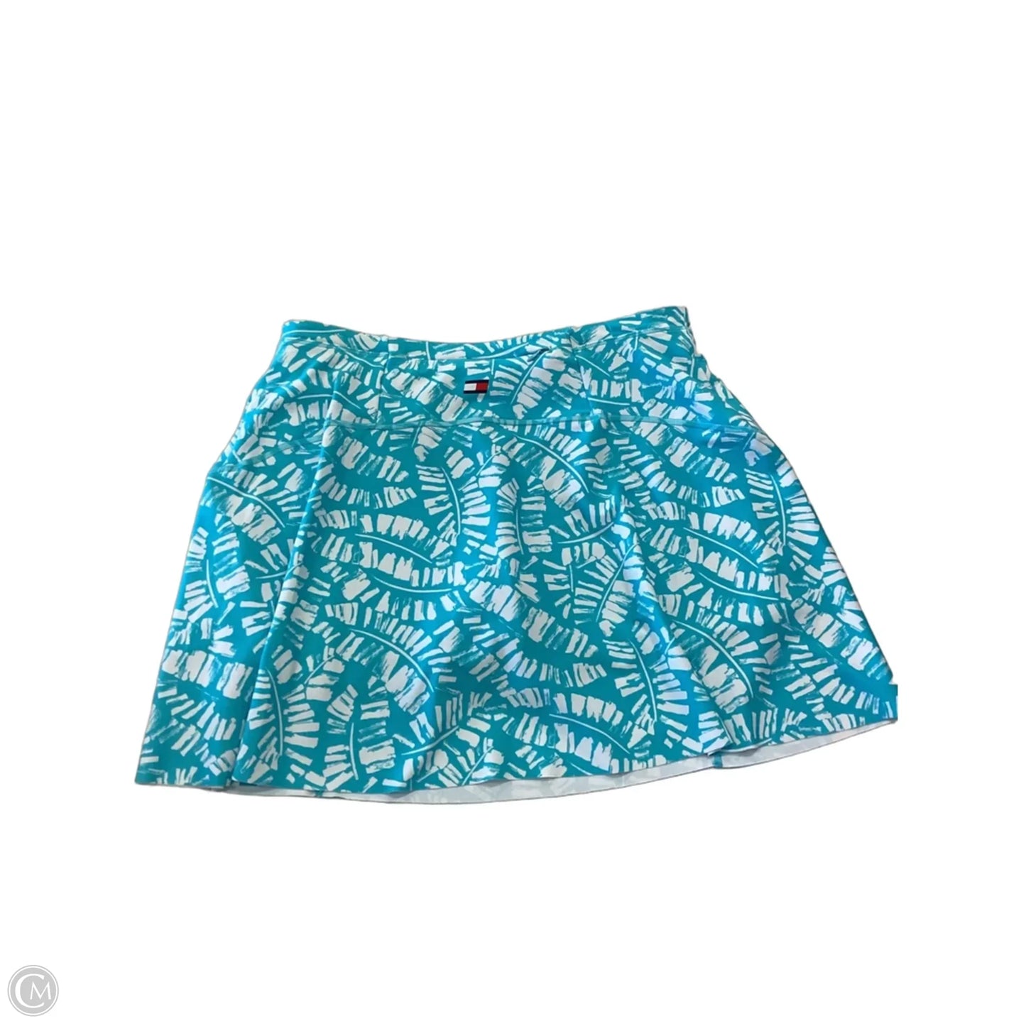 Athletic Skort By Tommy Hilfiger In Blue & White, Size: L