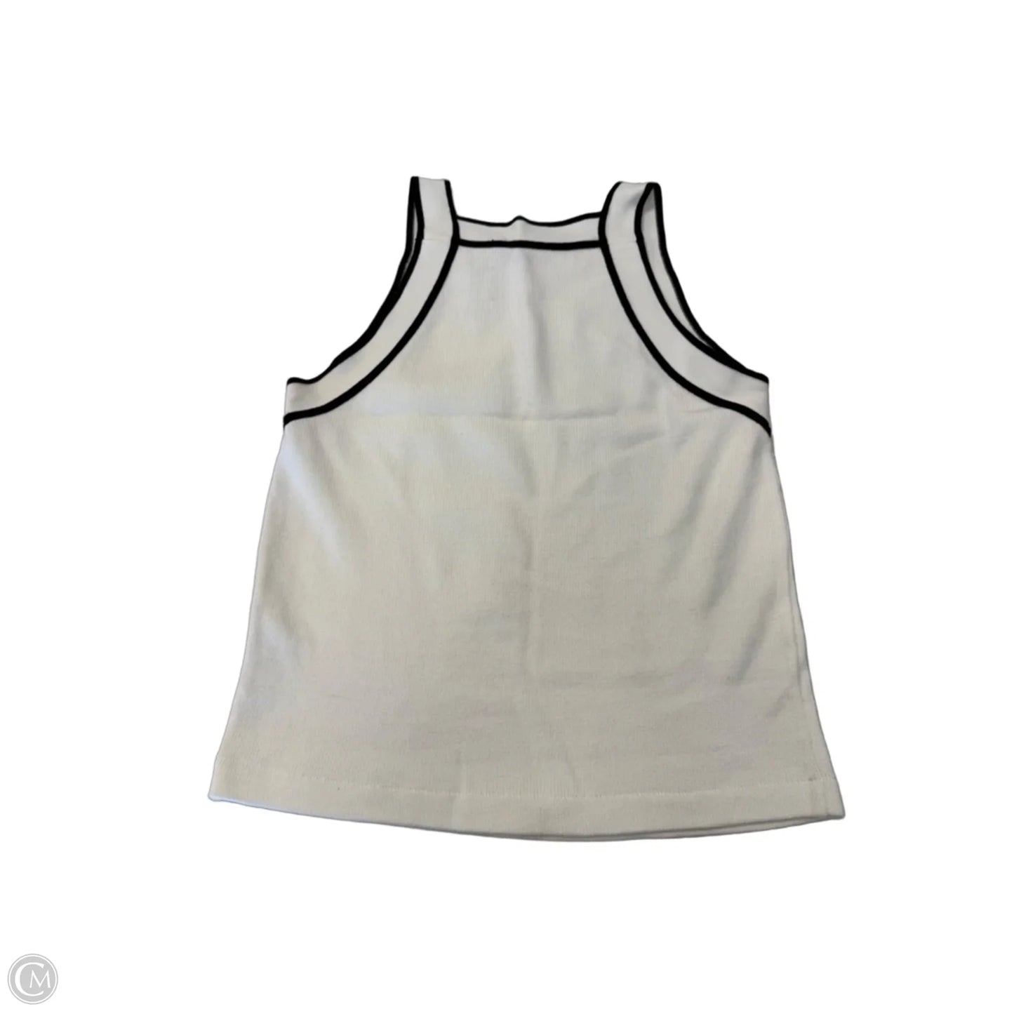 Top Sleeveless By Massimo Dutti In Black & Cream, Size: M