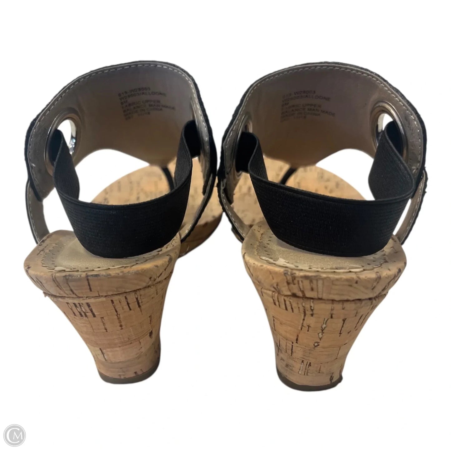 Sandals Heels Wedge By White Mountain In Black, Size: 6