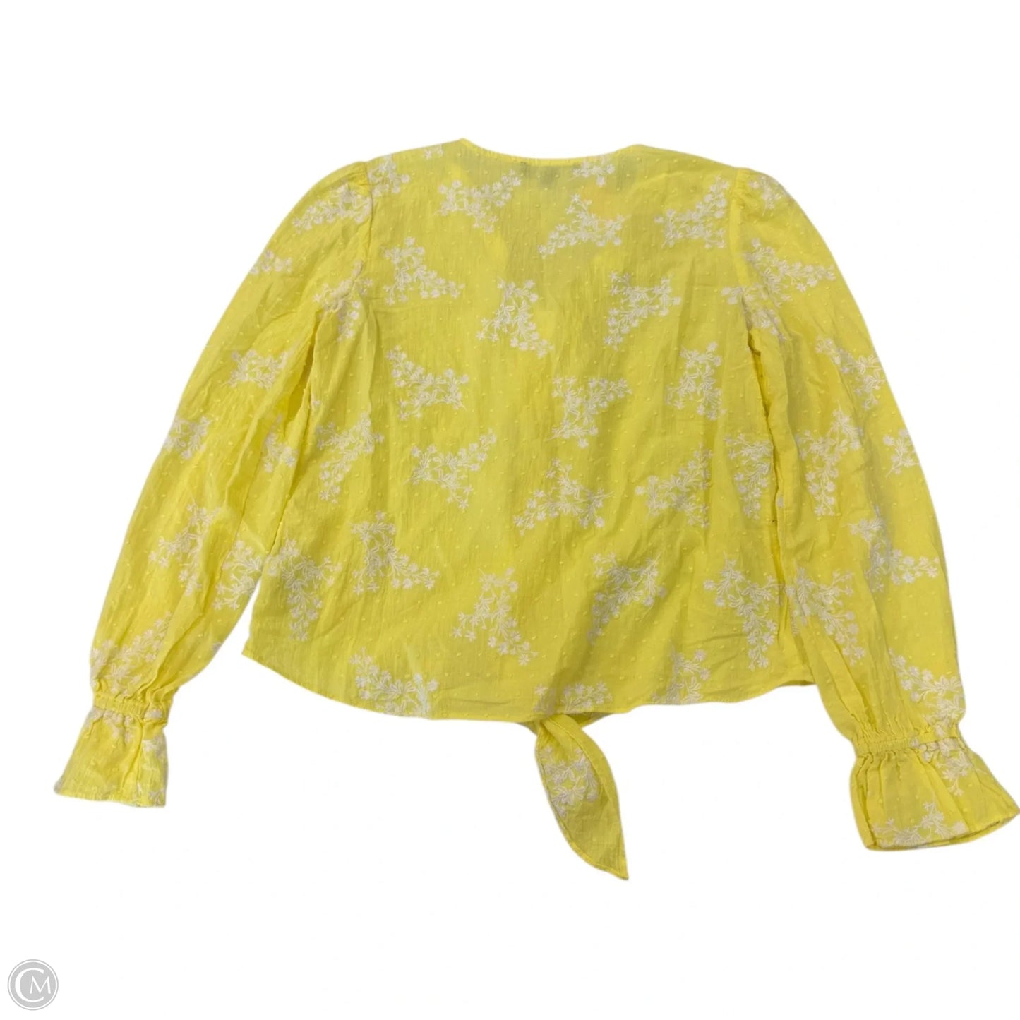 Blouse Long Sleeve By Inc In Yellow, Size: Xs