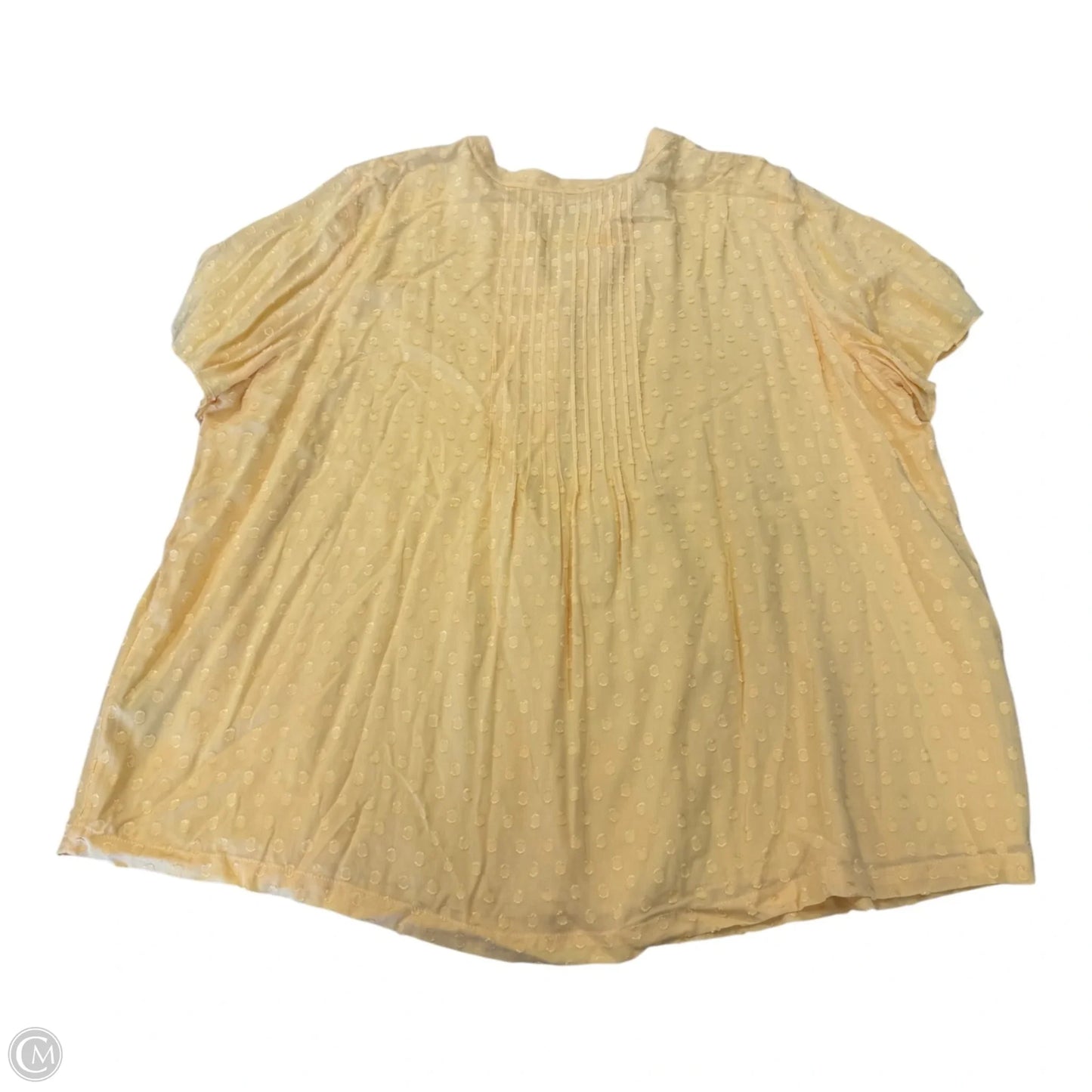 Top Short Sleeve By Soft Surroundings In Yellow, Size: 3x