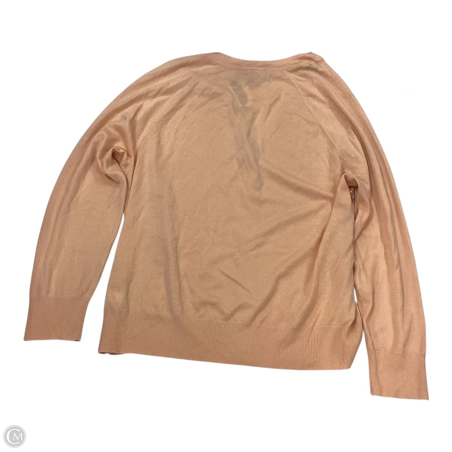 Cardigan Luxury Designer By St John Collection In Orange, Size: Xl