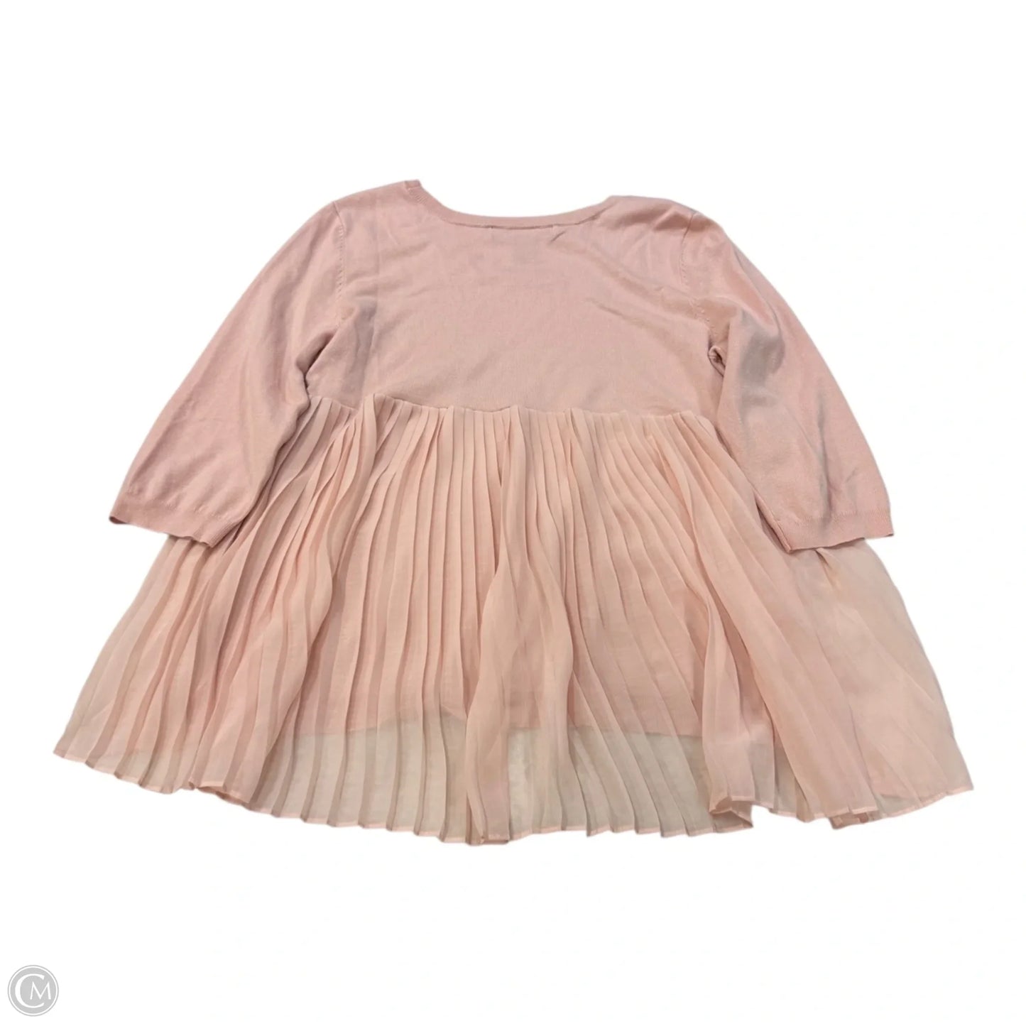 Top 3/4 Sleeve By Peck And Peck In Pink, Size: Xl