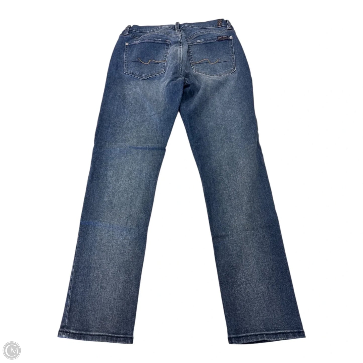 Jeans Skinny By 7 For All Mankind In Blue Denim, Size: 2