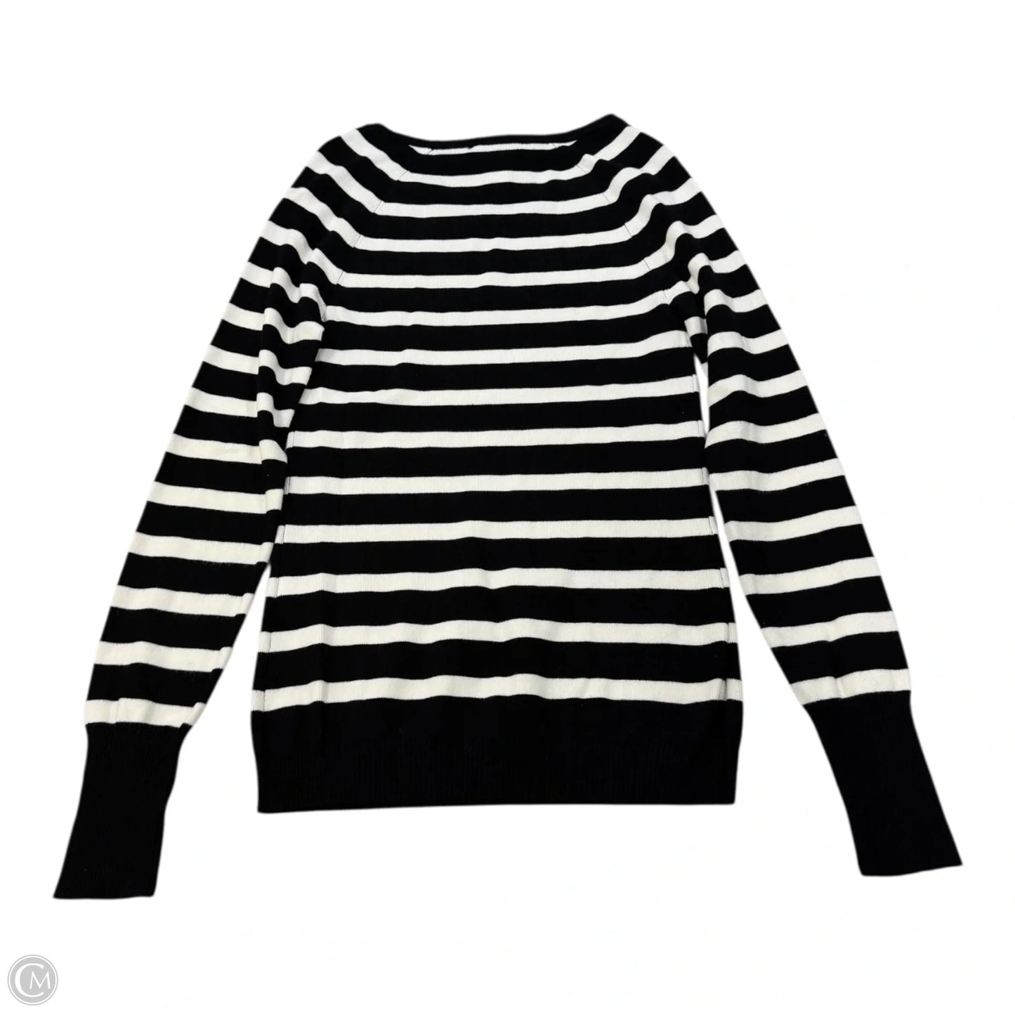 Top Long Sleeve By White House Black Market In Striped Pattern, Size: M