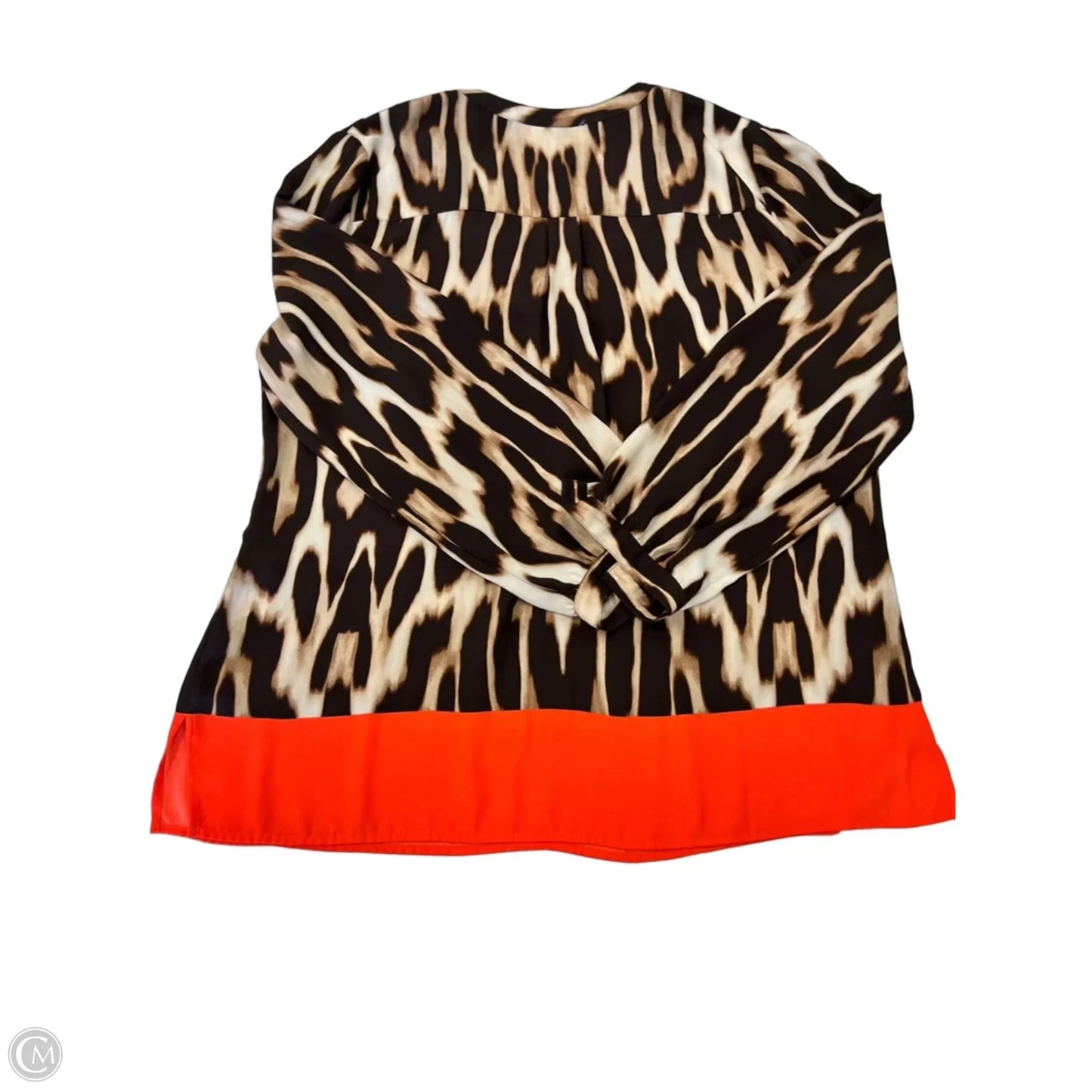 Top Long Sleeve By Chicos In Brown, Size: L