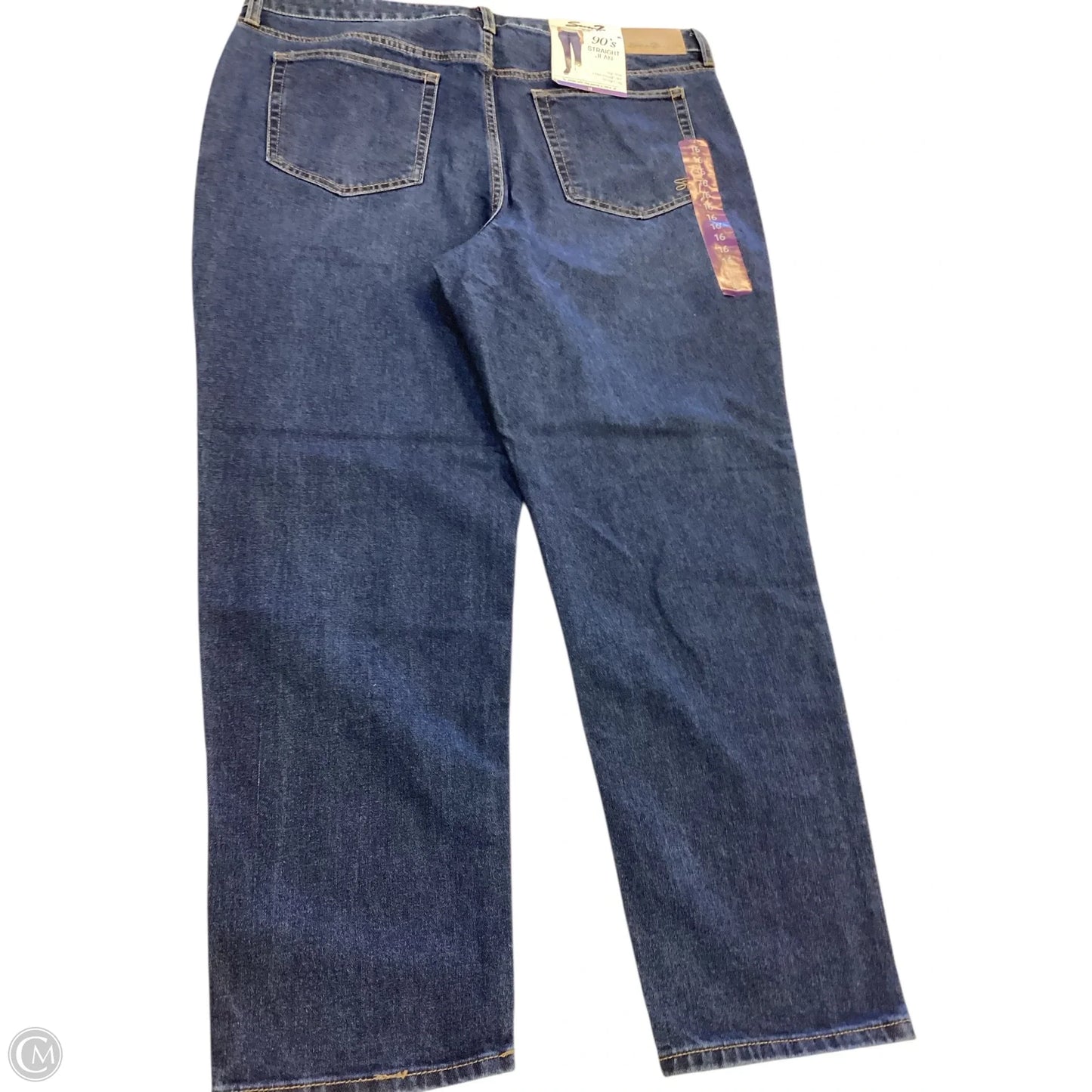Jeans Straight By Seven 7 In Blue Denim, Size: 16