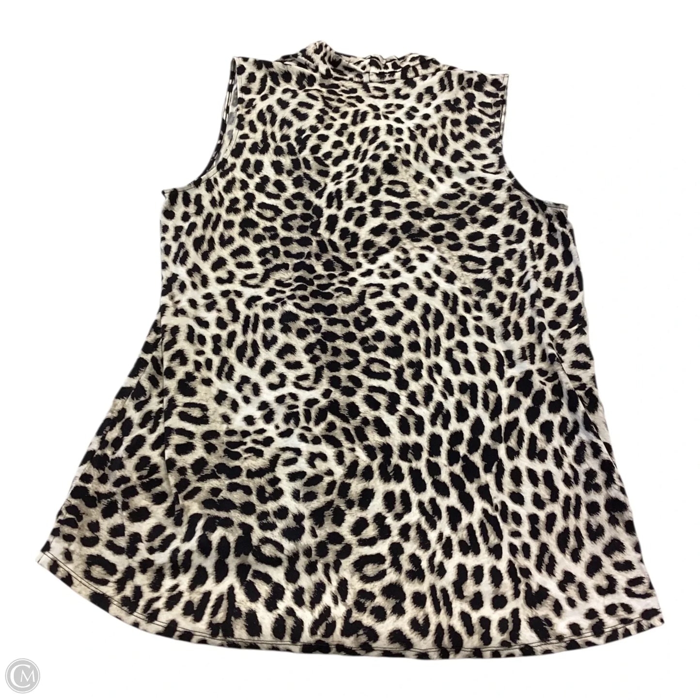 Blouse Sleeveless By Vince Camuto In Animal Print, Size: L