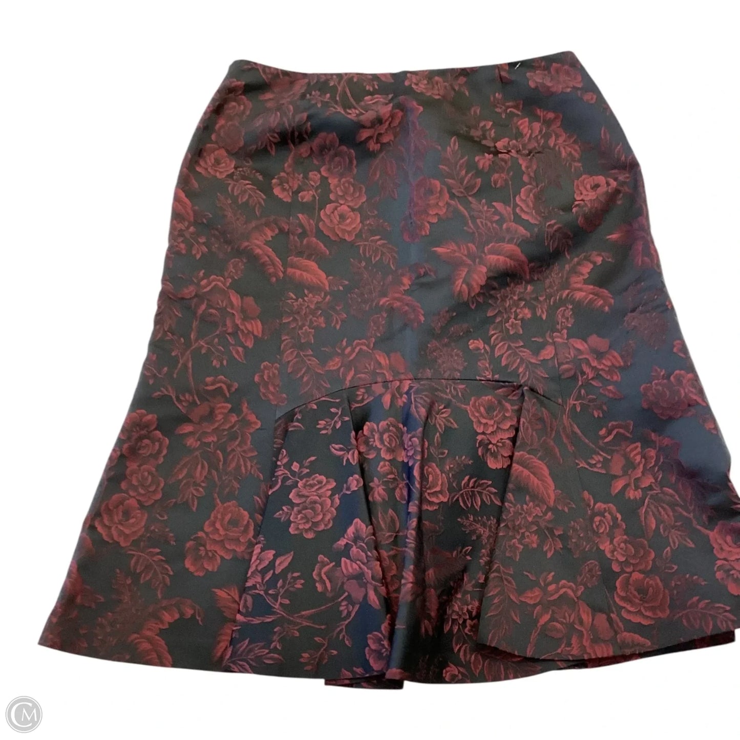 Skirt Midi By Ann Taylor In Black & Red, Size: 6