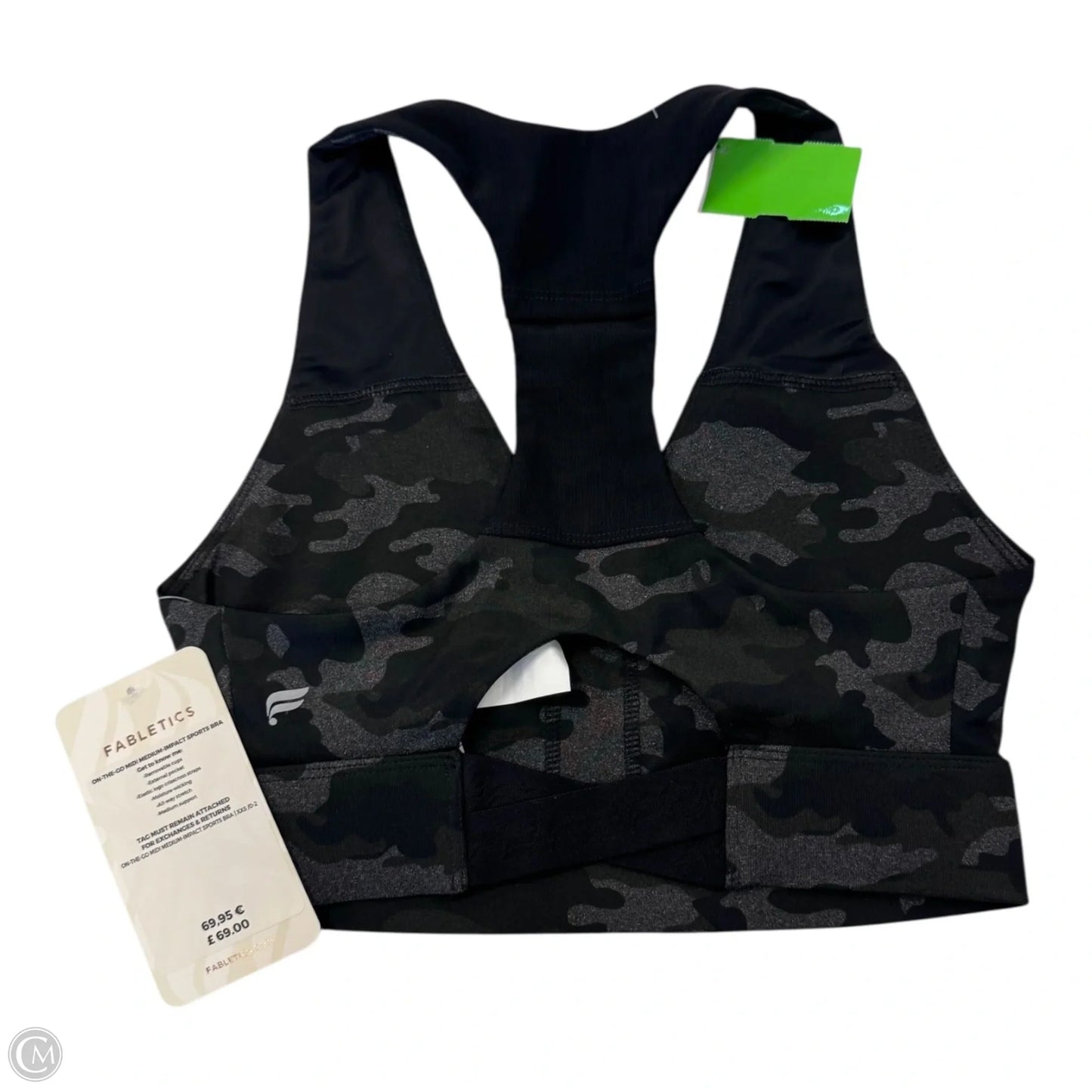 Athletic Bra By Fabletics In Camouflage Print, Size: Xxs