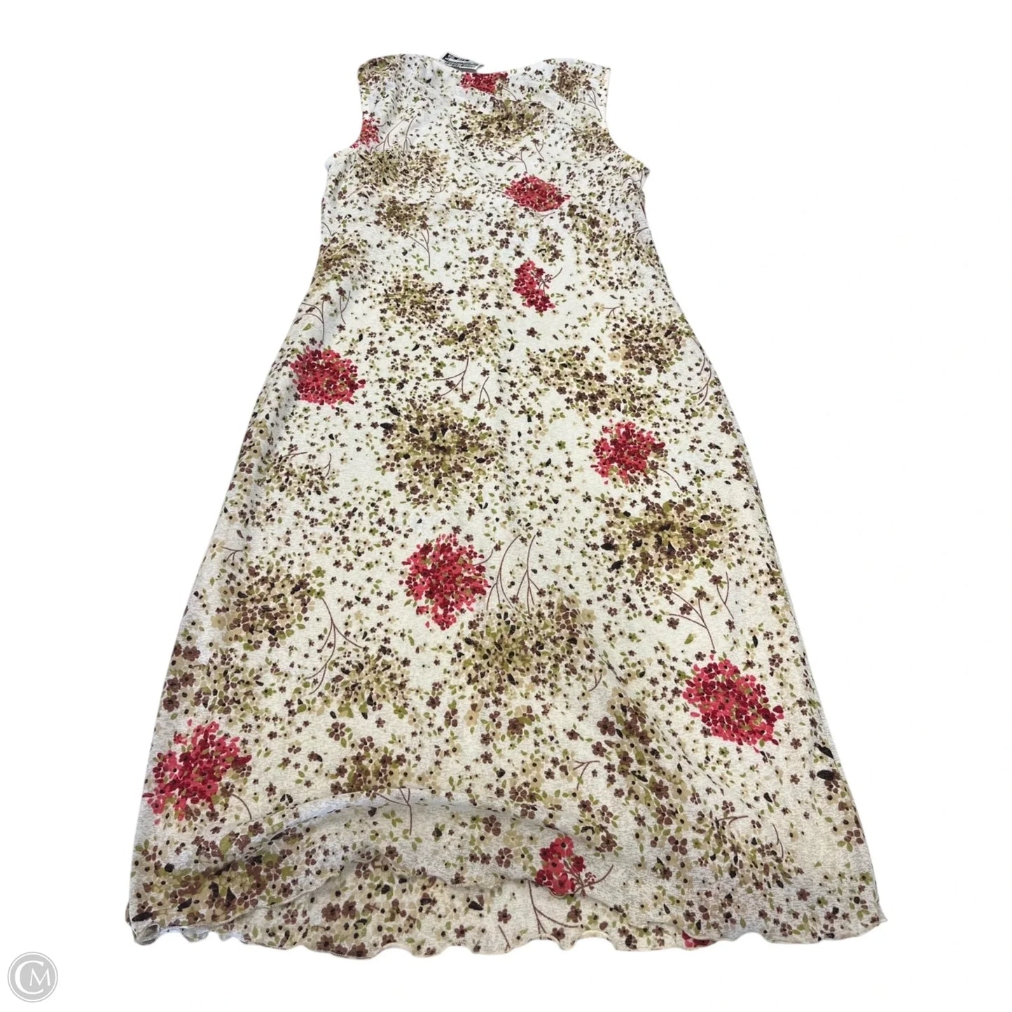 Dress Casual Short By Bisou Bisou In Floral Print, Size: L