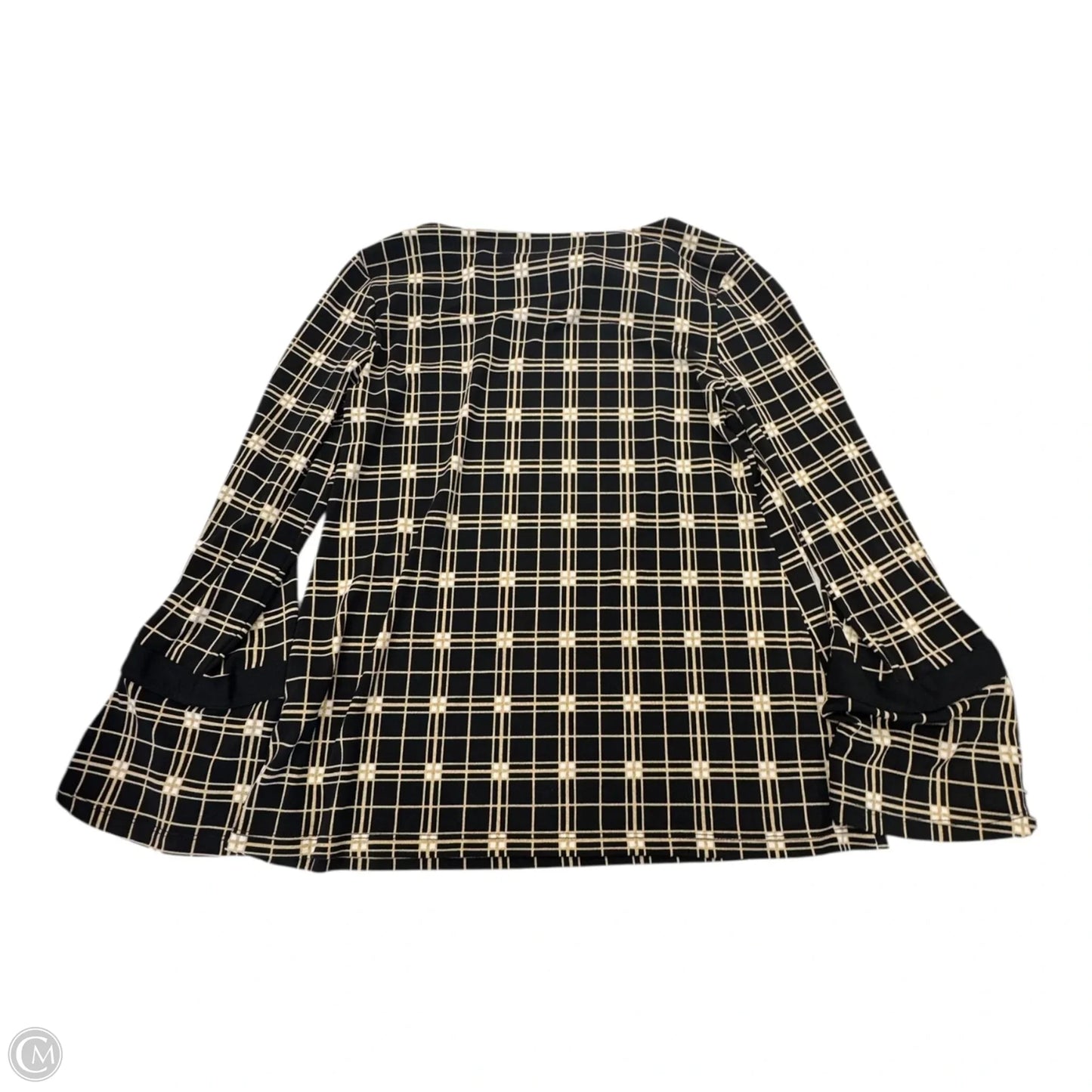 Top Long Sleeve By Charter Club In Plaid Pattern, Size: S