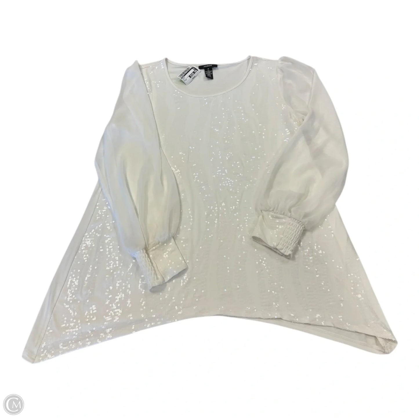 Top Long Sleeve By Alfani In White, Size: M