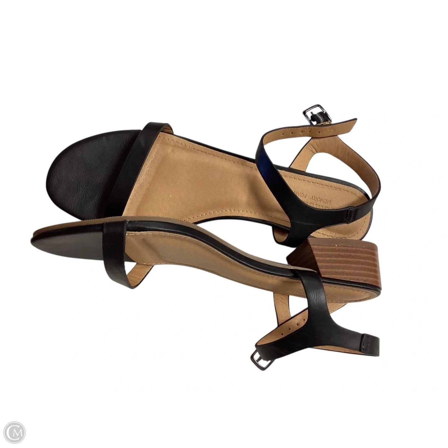 Sandals Heels Block By Cushionaire In Black, Size: 9
