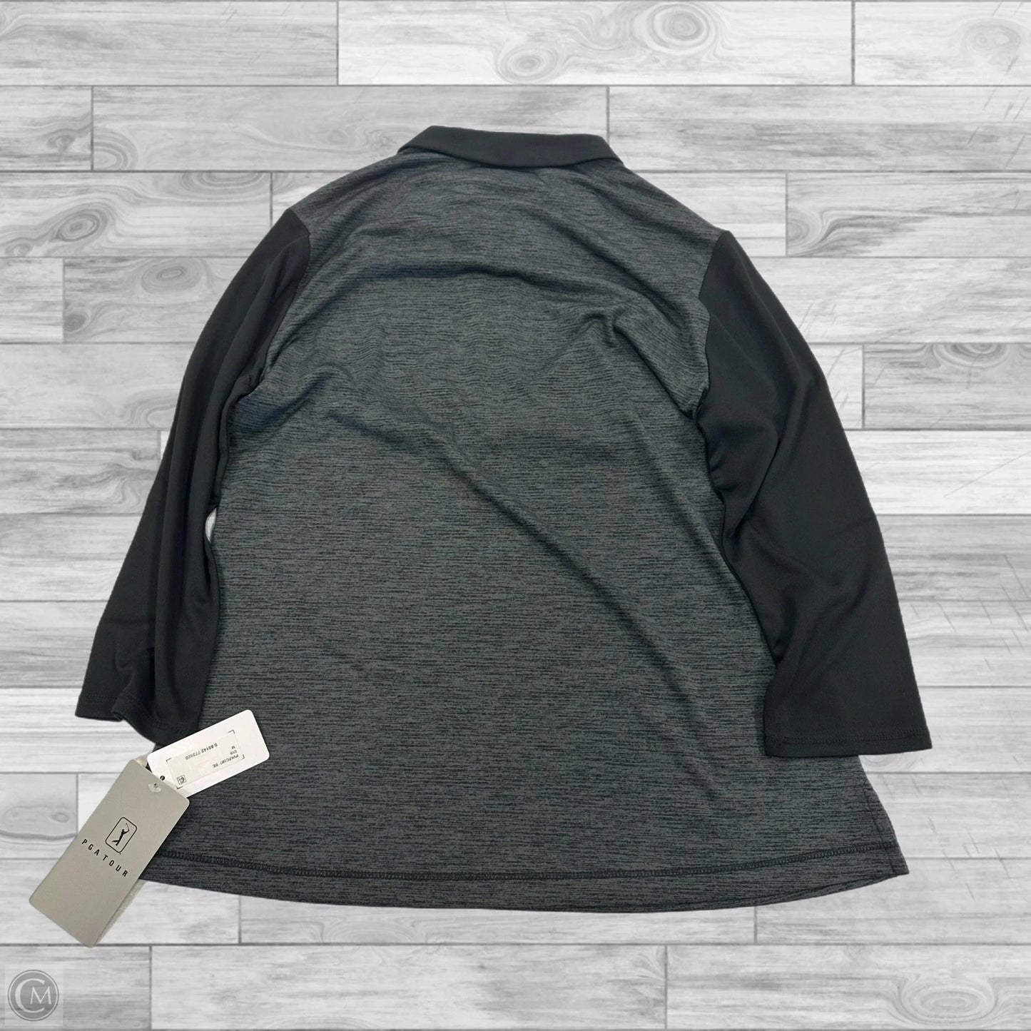 Athletic Top Long Sleeve Collar By Clothes Mentor In Grey, Size: M