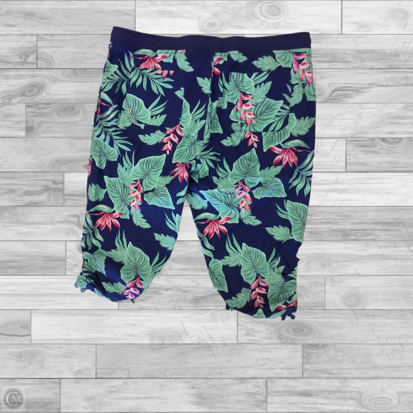 Capris By Caribbean Joe In Floral Print, Size: Xl