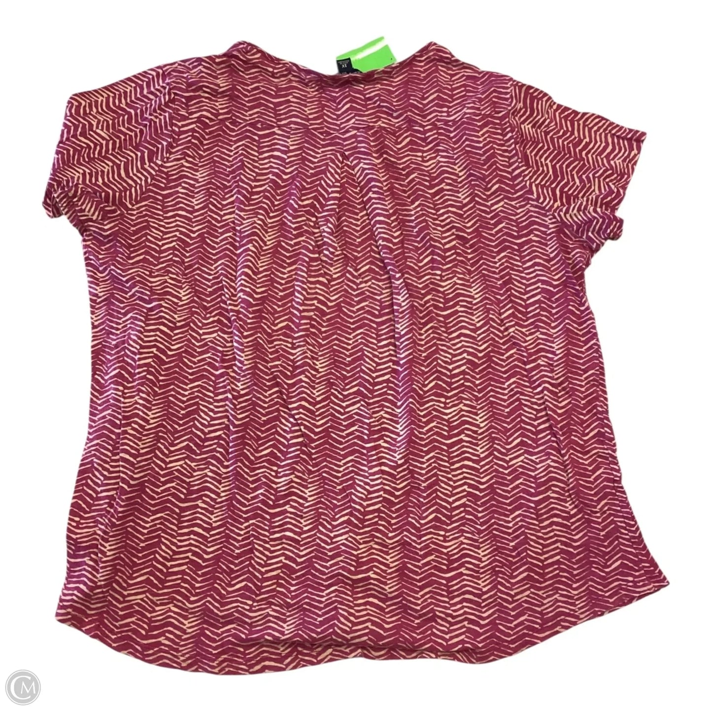 Top Short Sleeve By Lucky Brand In Pink, Size: 1x