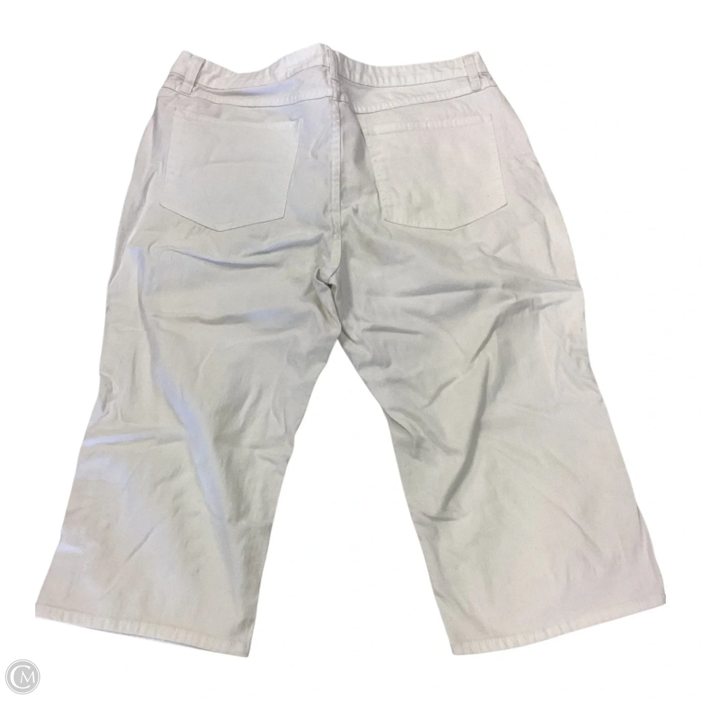 Capris By Lee In White, Size: 16
