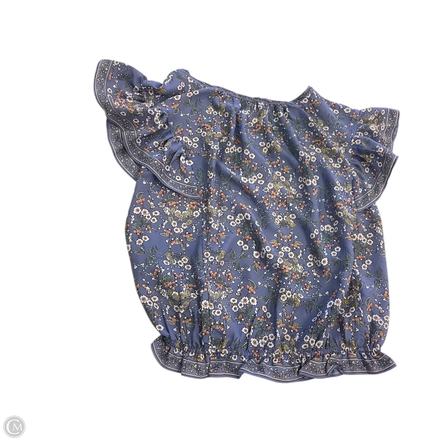 Top Short Sleeve By Max Studio In Blue, Size: S