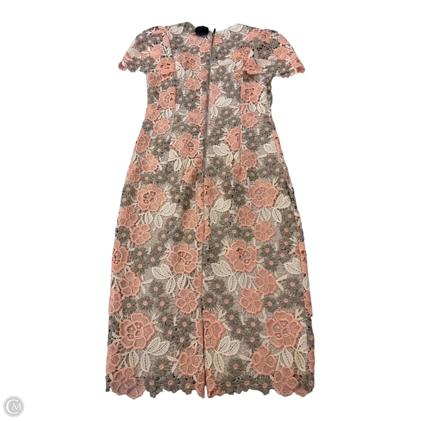 Dress Party Short By Calvin Klein In Pink & Tan, Size: 2