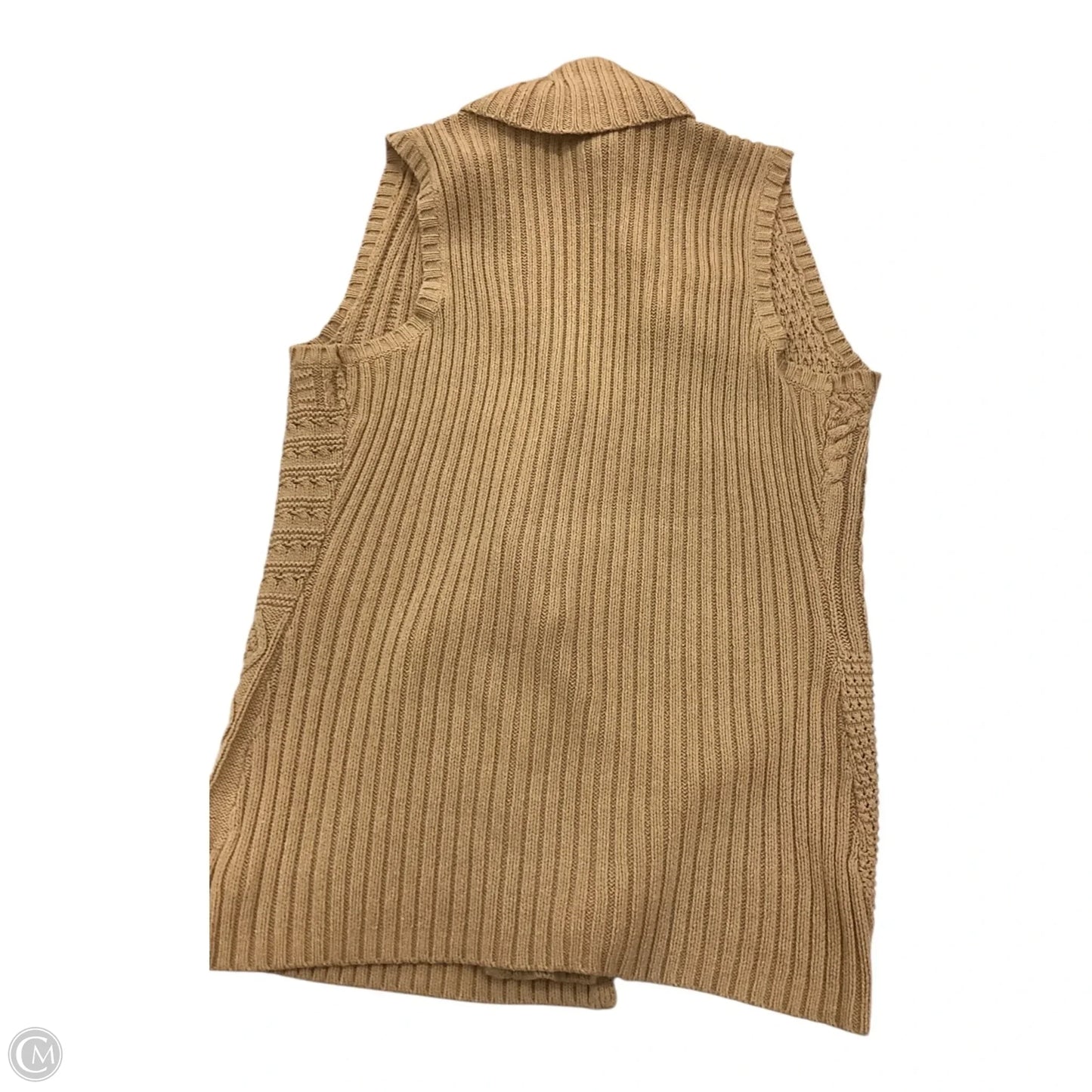 Vest Sweater By Ralph Lauren In Tan, Size: L