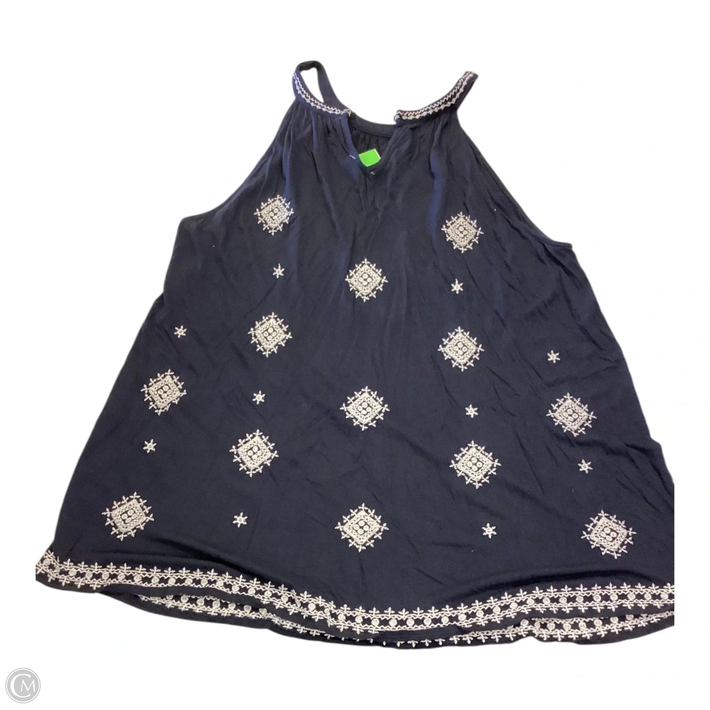 Top Sleeveless By Loft In Navy, Size: M