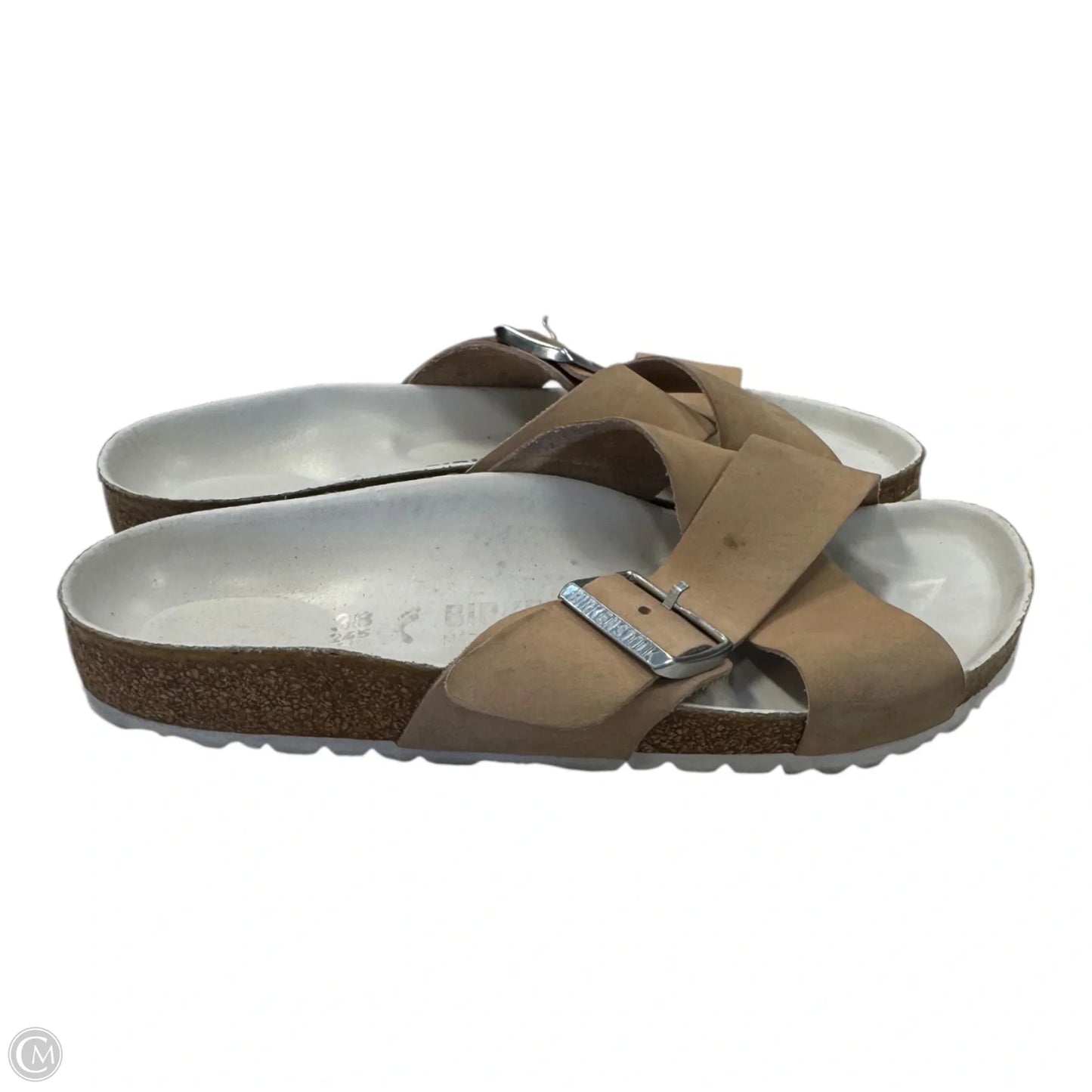 Sandals Flats By Birkenstock In Tan, Size: 7.5