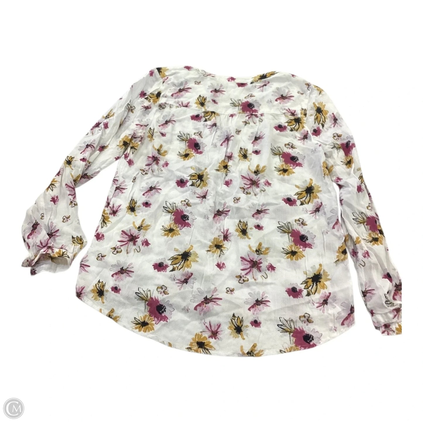Top Long Sleeve By Lucky Brand In Floral Print, Size: M