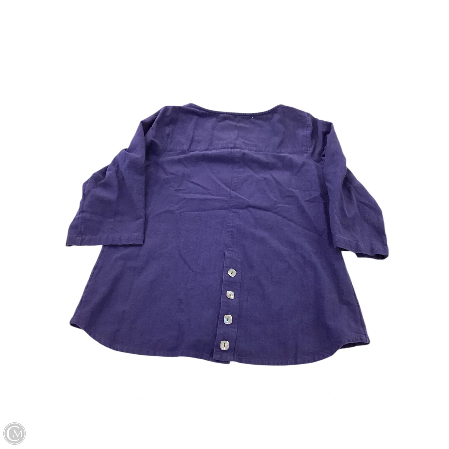 Top 3/4 Sleeve By Soft Surroundings In Purple, Size: M