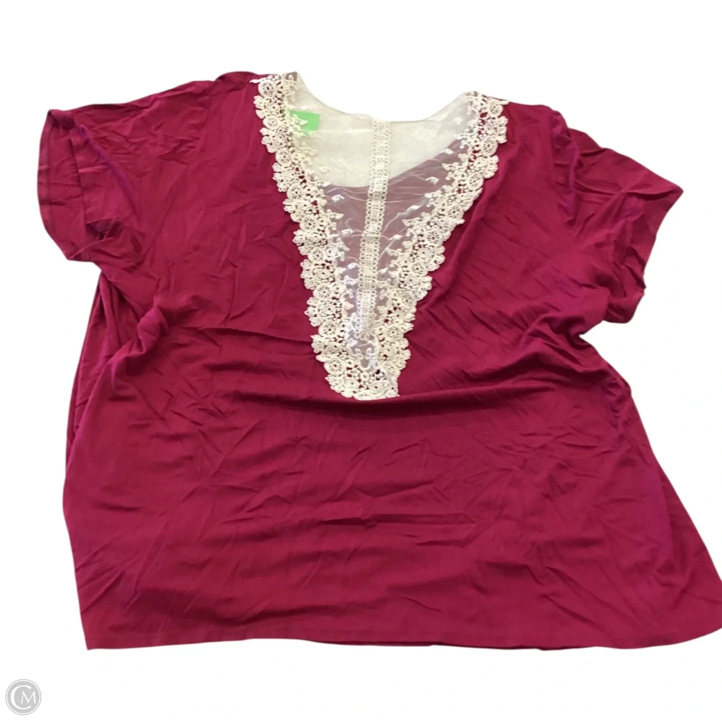 Top Short Sleeve By Clothes Mentor In Purple, Size: 3x