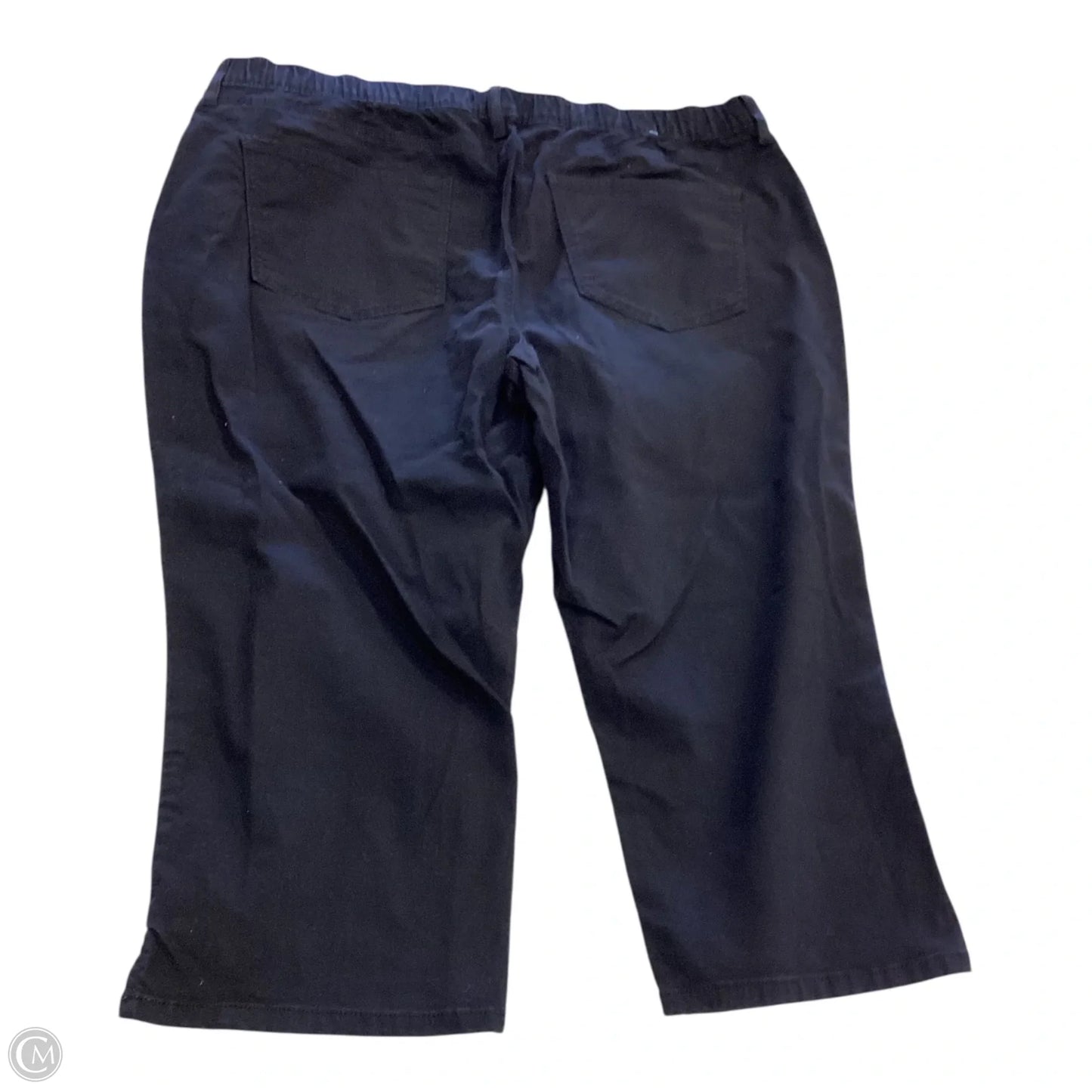 Pants Cropped By Croft And Barrow In Black, Size: Xxl