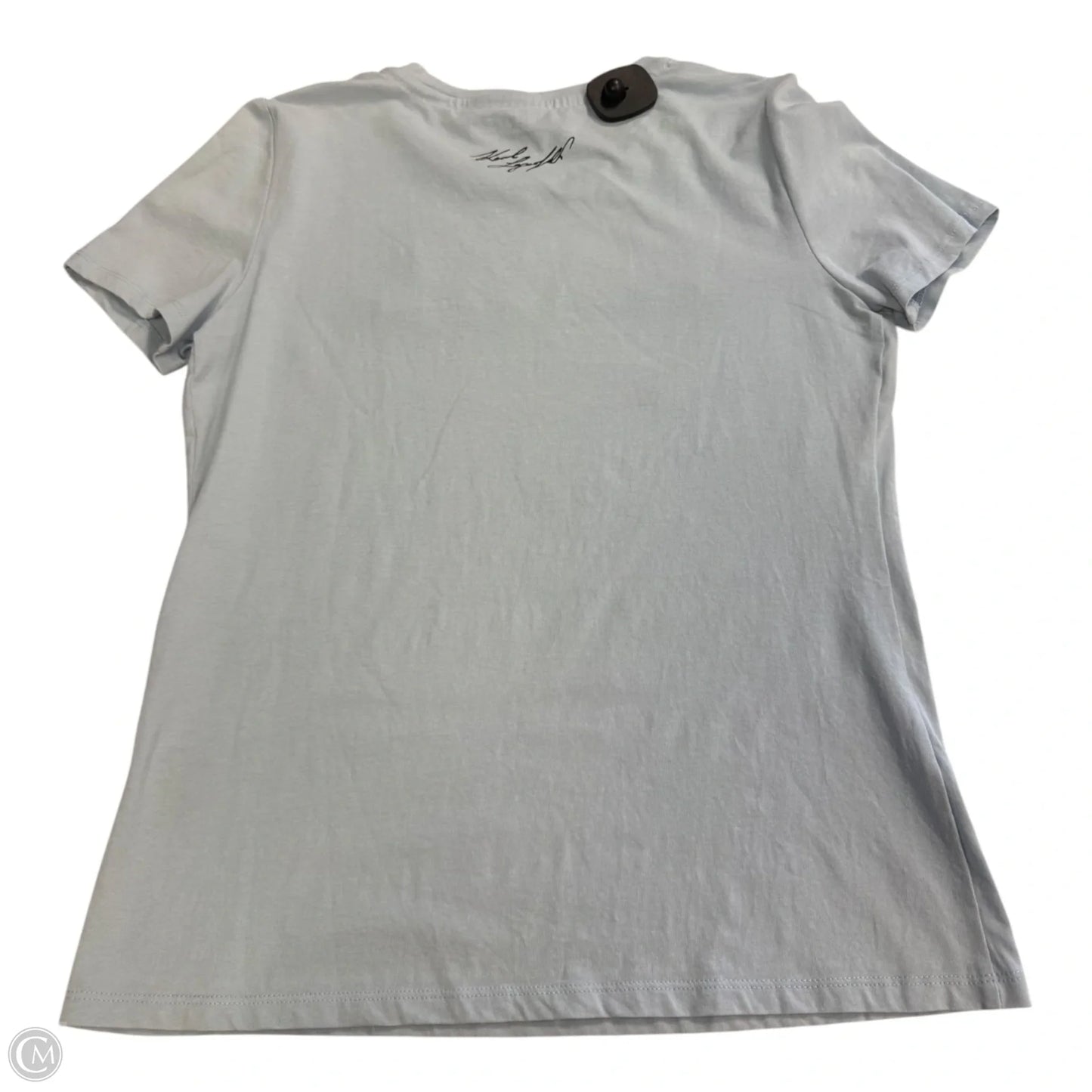Top Short Sleeve Designer By Karl Lagerfeld In Blue, Size: S