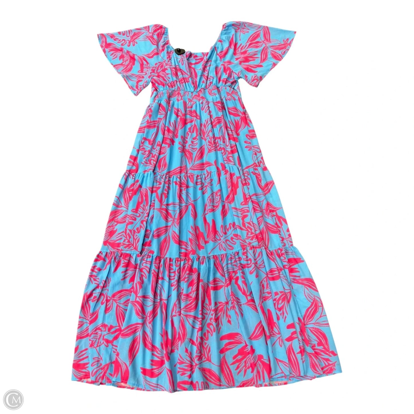 Dress Casual Maxi By Flying Tomato In Blue & Pink, Size: 1x