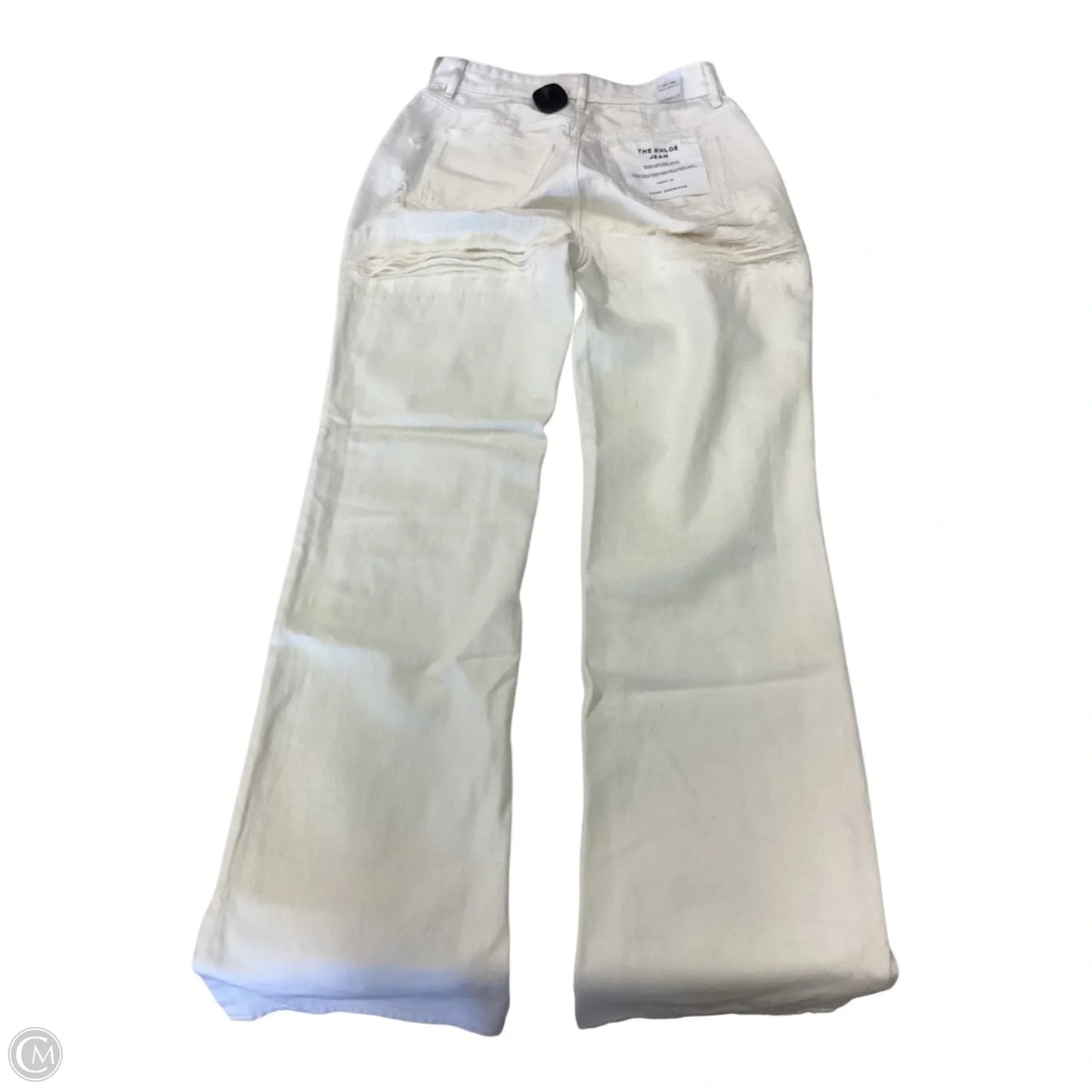 Jeans Wide Leg By Good American In White, Size: 10