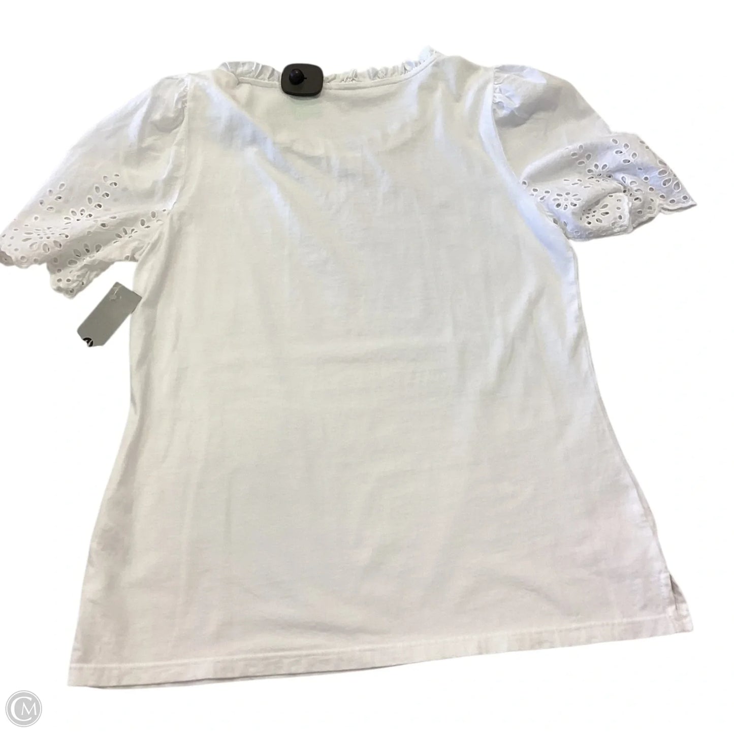 Blouse Short Sleeve By Talbots In White, Size: Mp