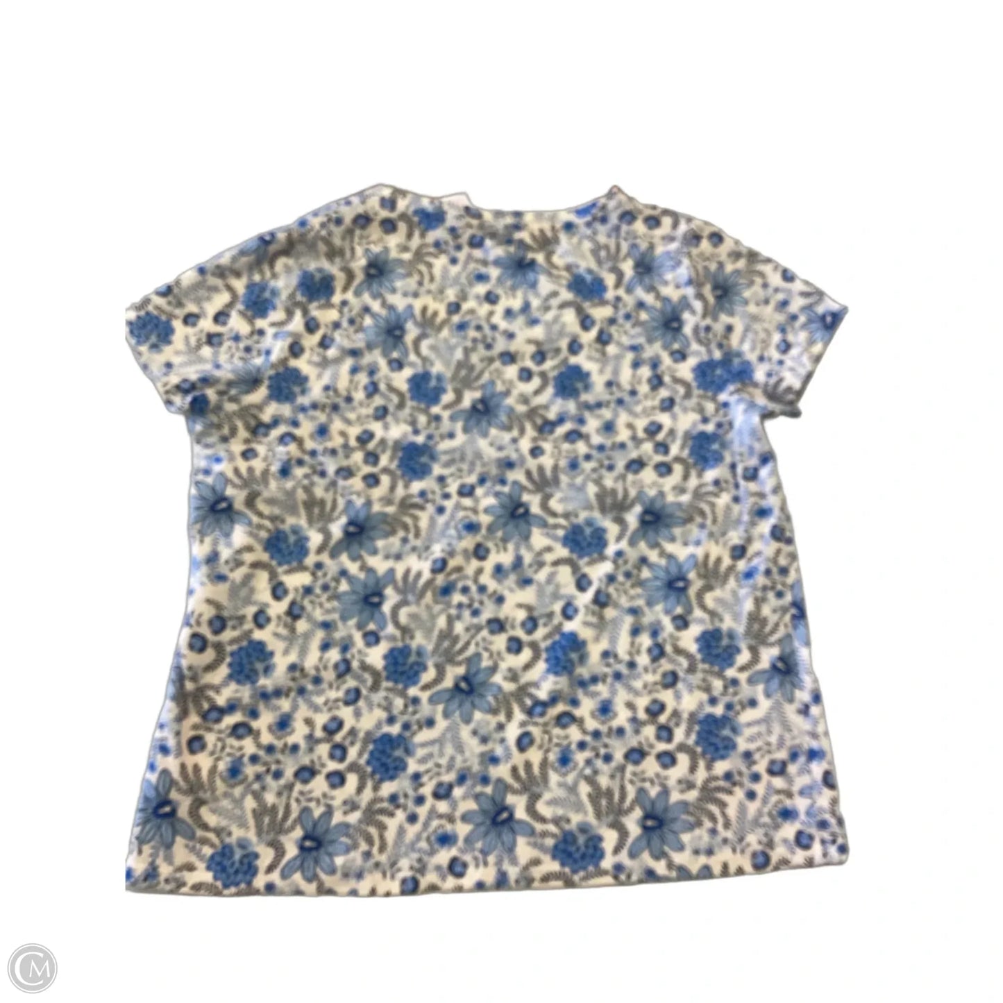 Top Short Sleeve Basic By Stella Parker In Floral Print, Size: L