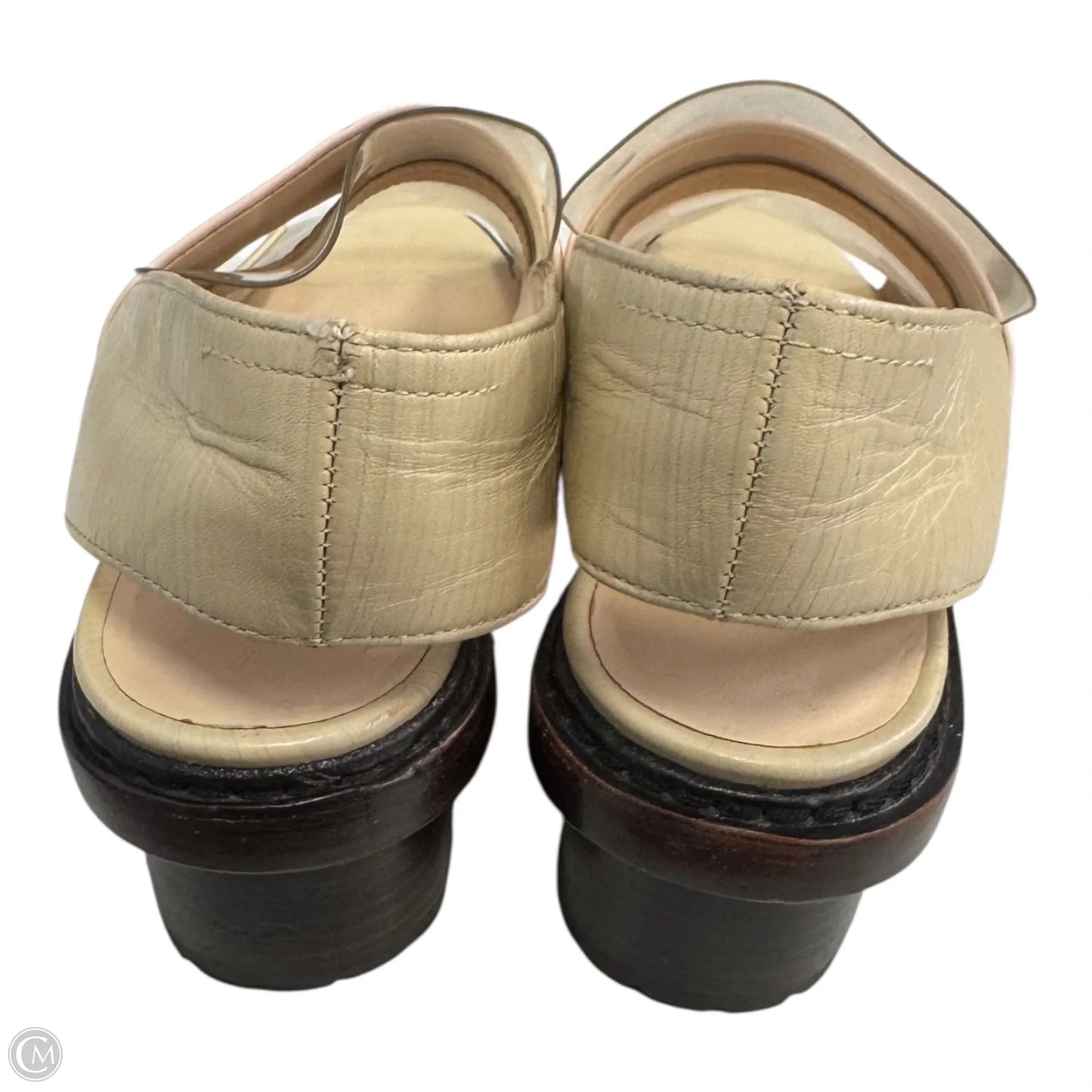 Shoes Heels Block By Clothes Mentor In Tan, Size: 7.5