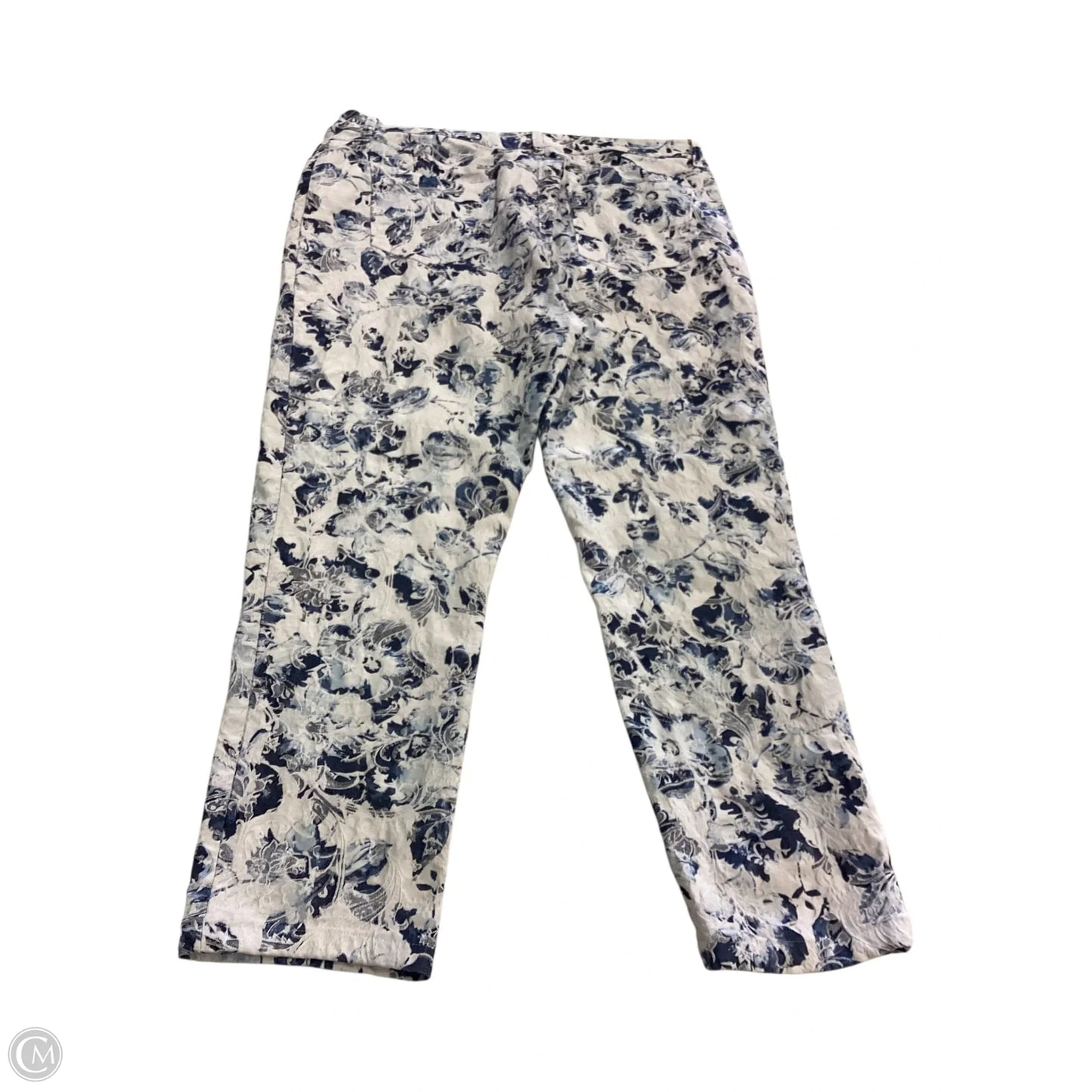 Pants Cropped By Chicos In Floral Print, Size: L