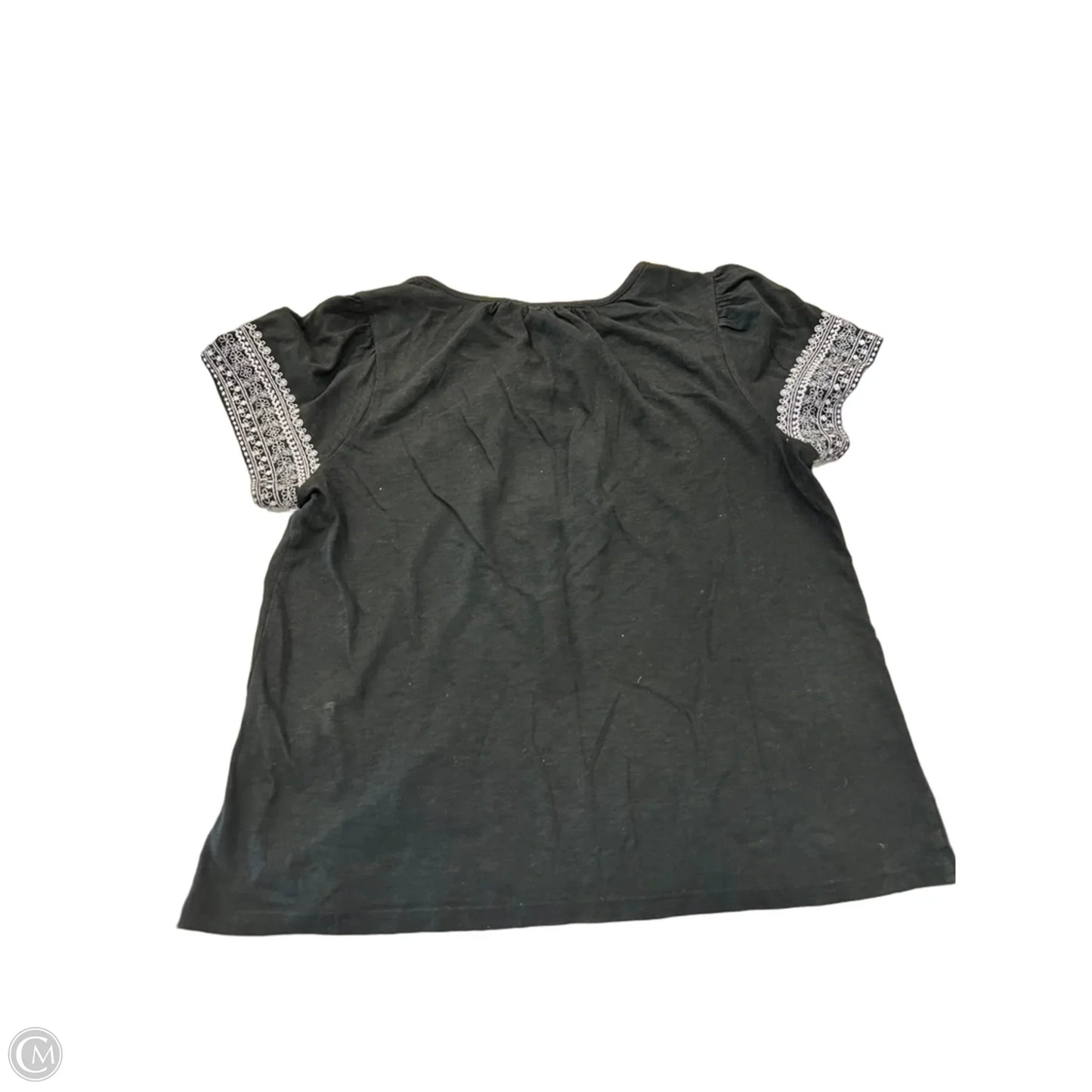 Blouse Short Sleeve By Lucky Brand In Black, Size: M