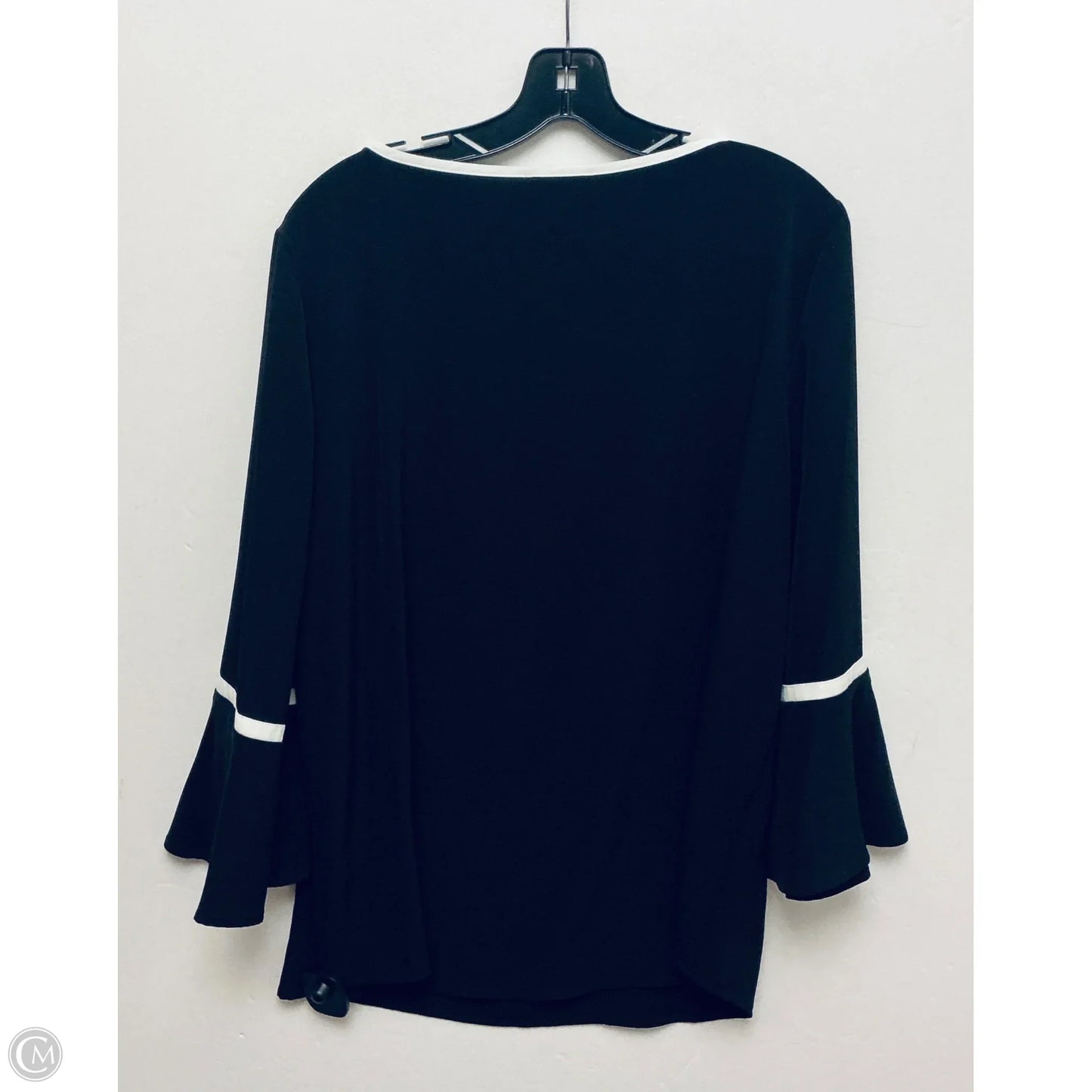Top Long Sleeve By Calvin Klein In Black, Size: Xl