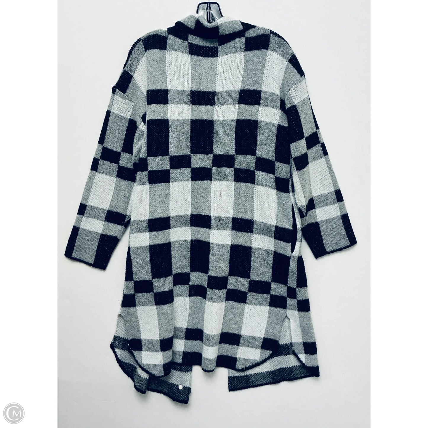Sweater Cardigan By By Design In Black & White, Size: L