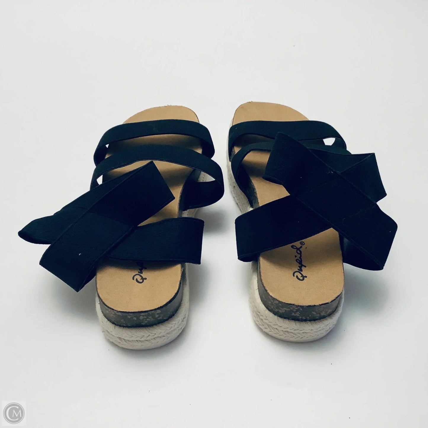 Sandals Heels Platform By Qupid In Black, Size: 6