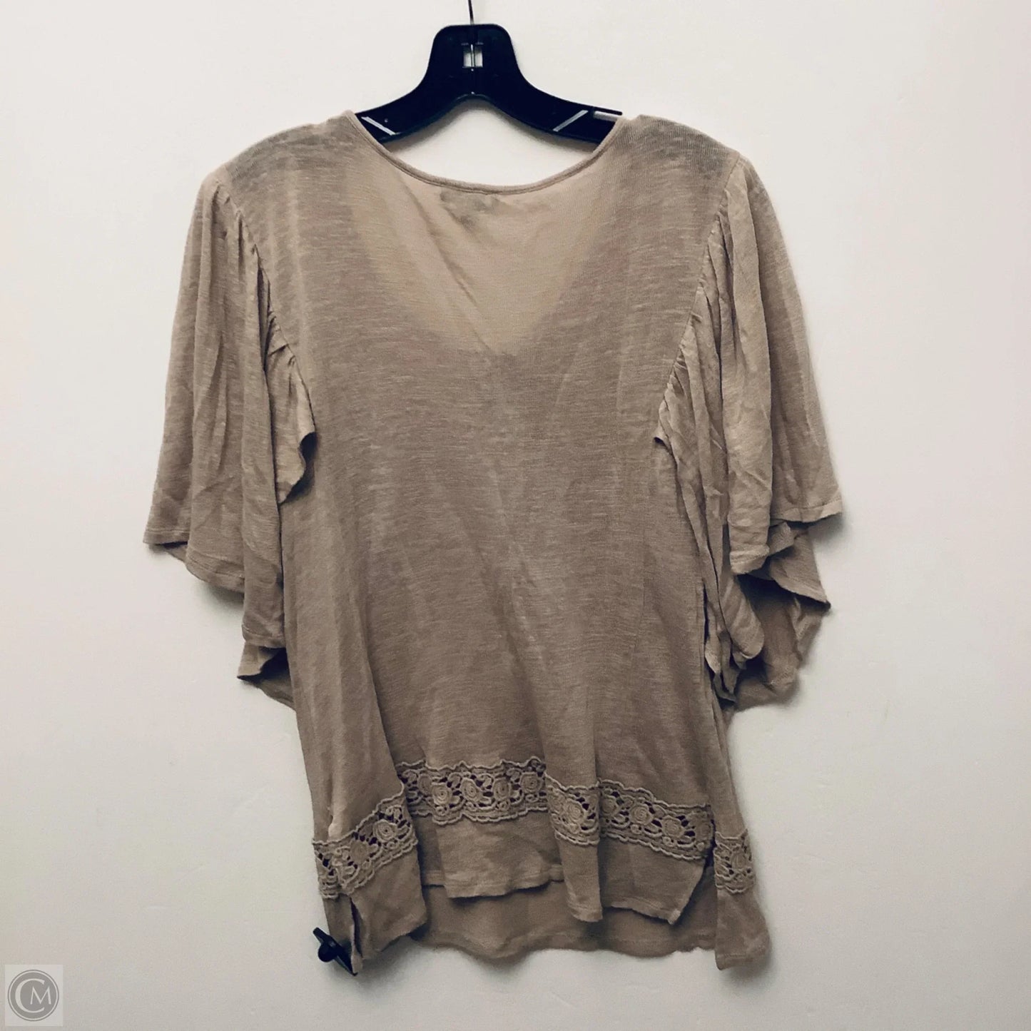 Top Short Sleeve Basic By Cupio In Brown, Size: M