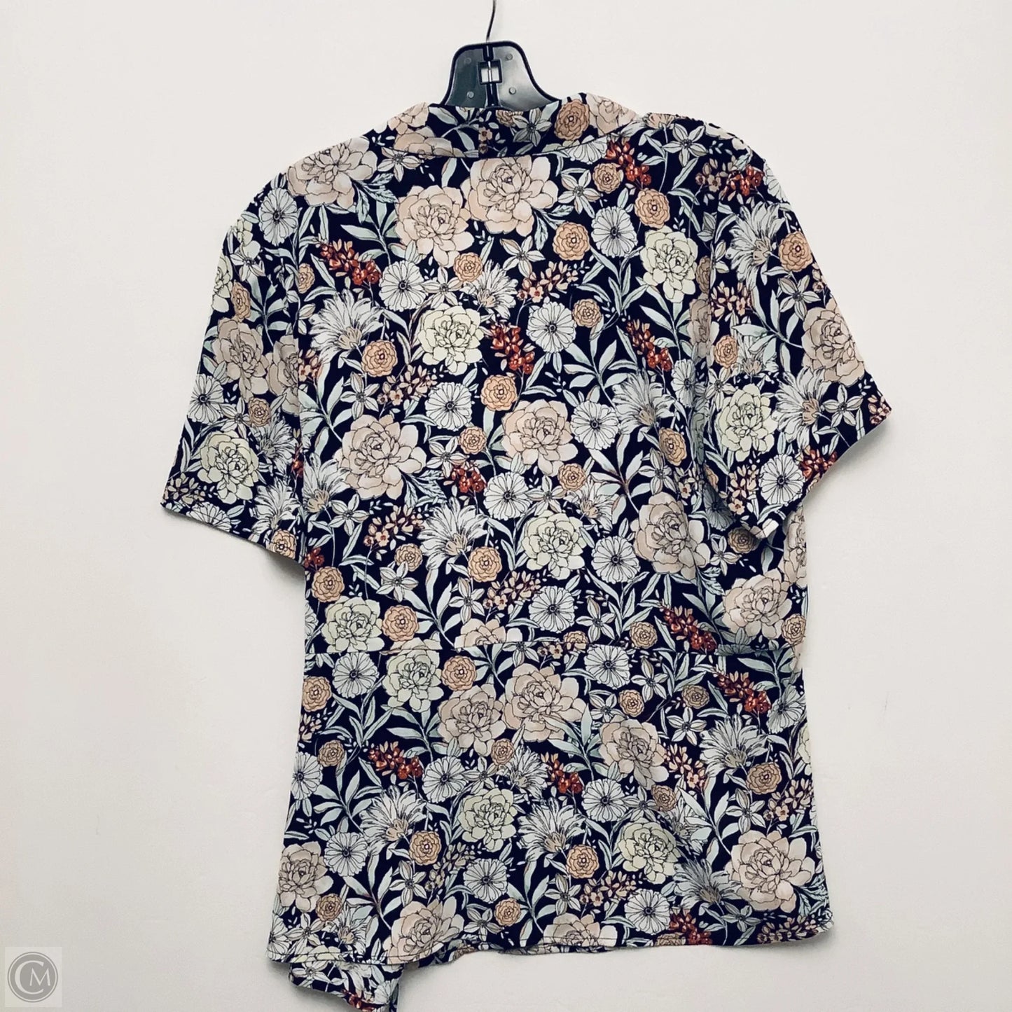 Top Short Sleeve Designer By Karl Lagerfeld In Floral Print, Size: Xl