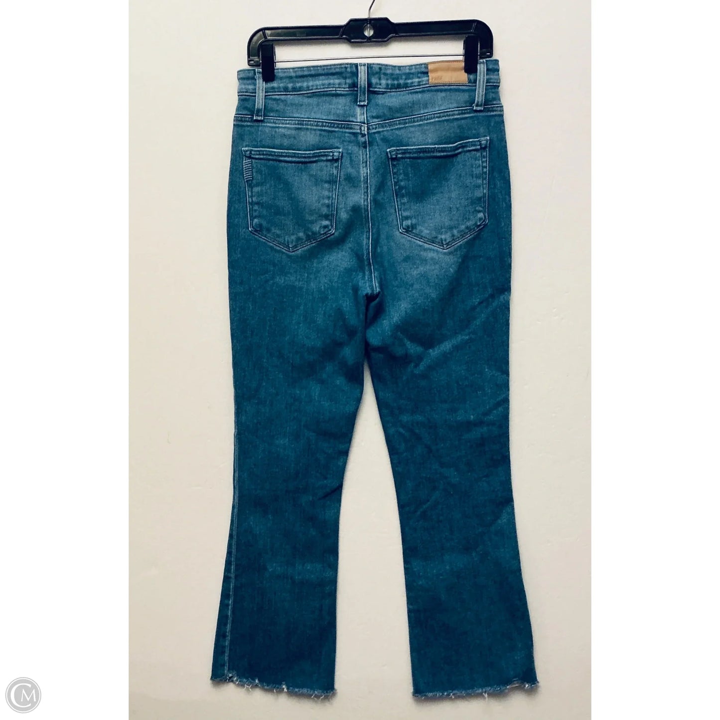 Jeans Flared By Paige In Blue Denim, Size: 8