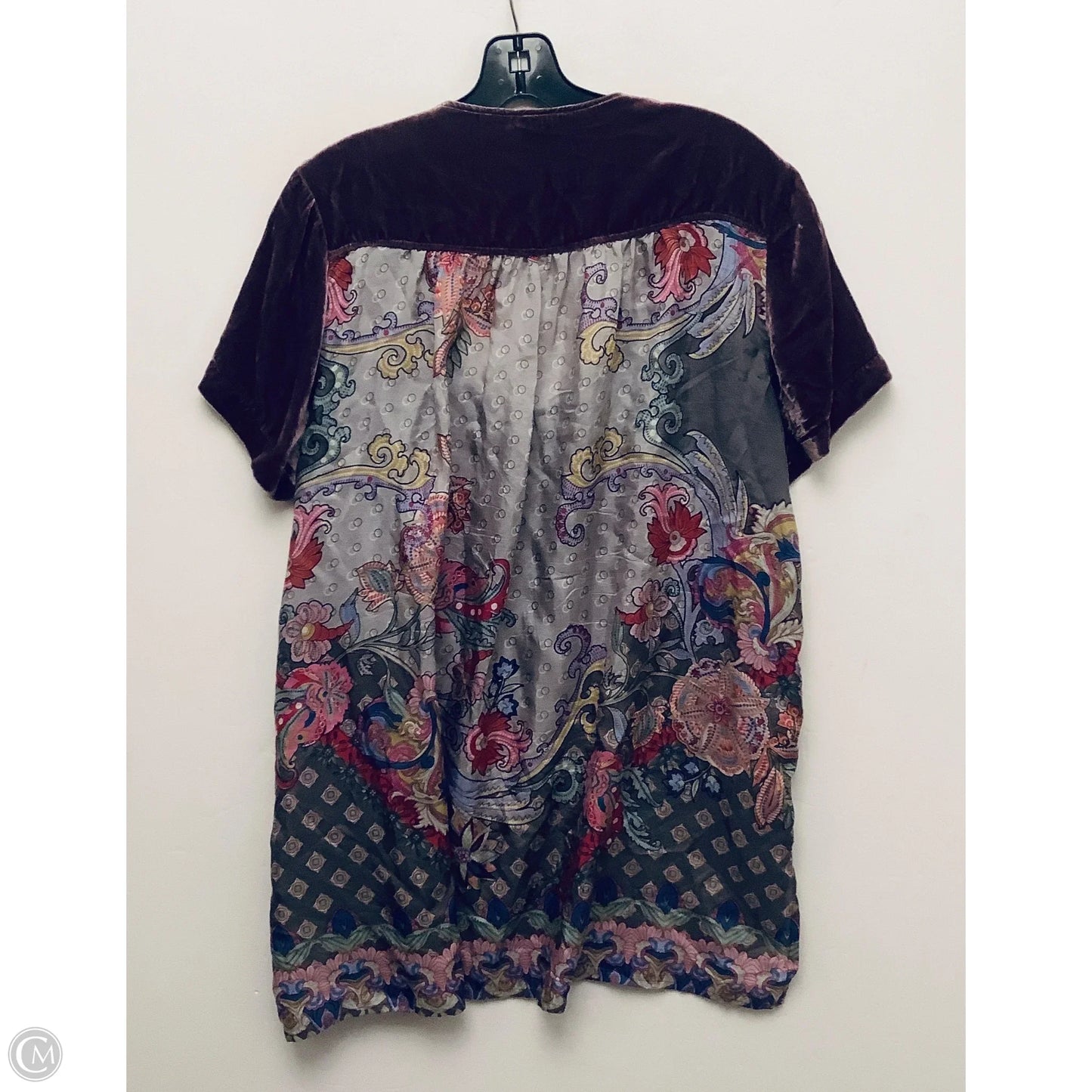 Top Short Sleeve By Johnny Was In Purple, Size: M