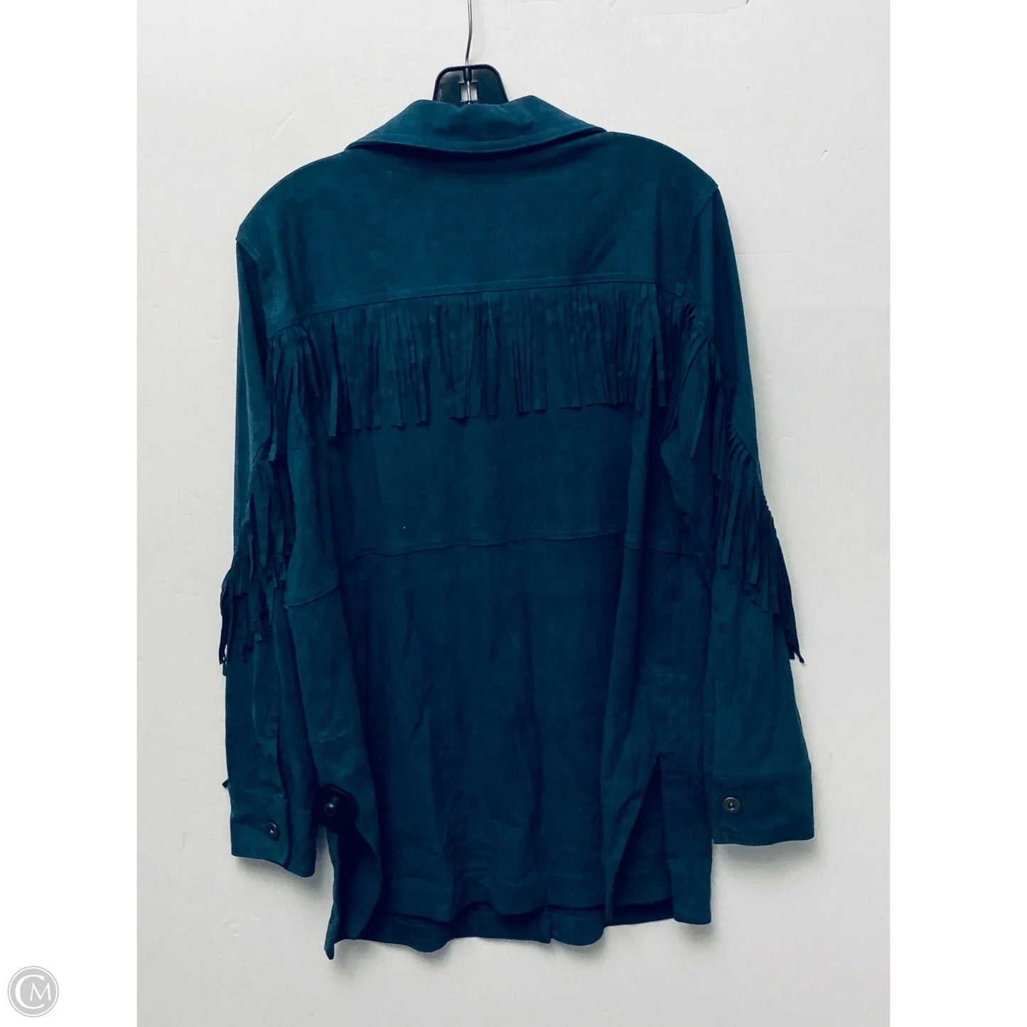 Jacket Shirt By Kori America In Blue, Size: M